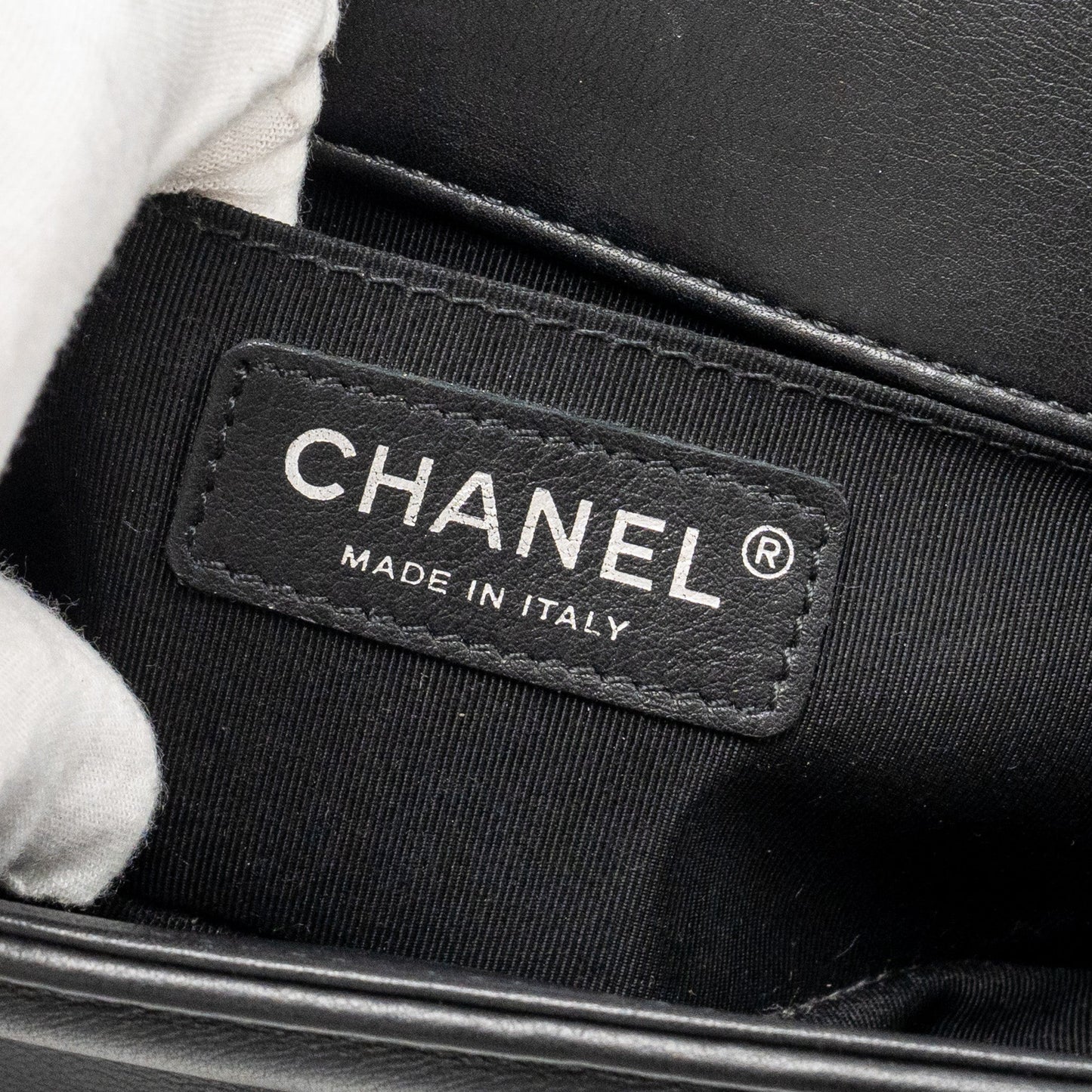 Chanel Small Boy Bag Lambskin Black Ruthenium