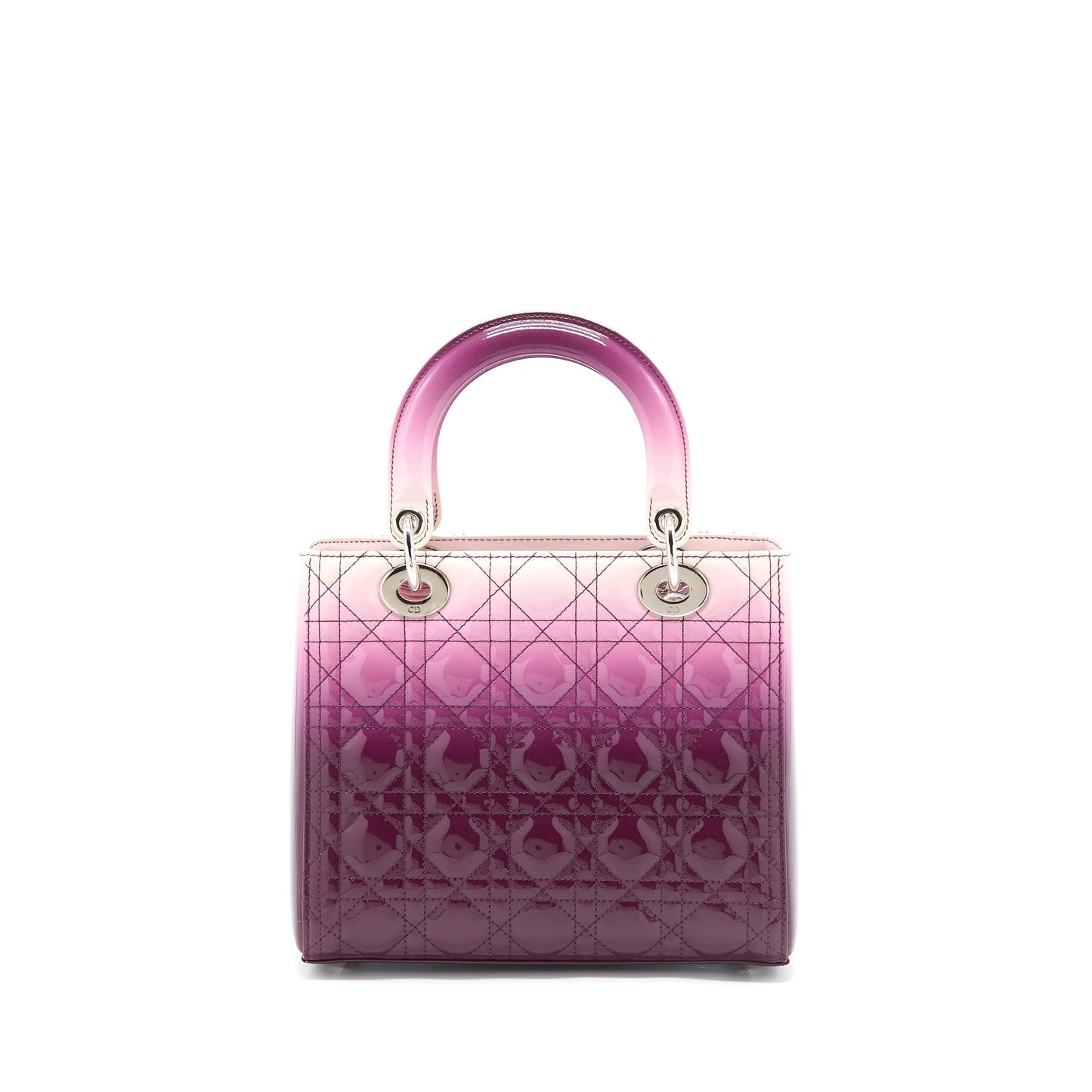 Dior Medium Lady Dior Patent White/Purple
