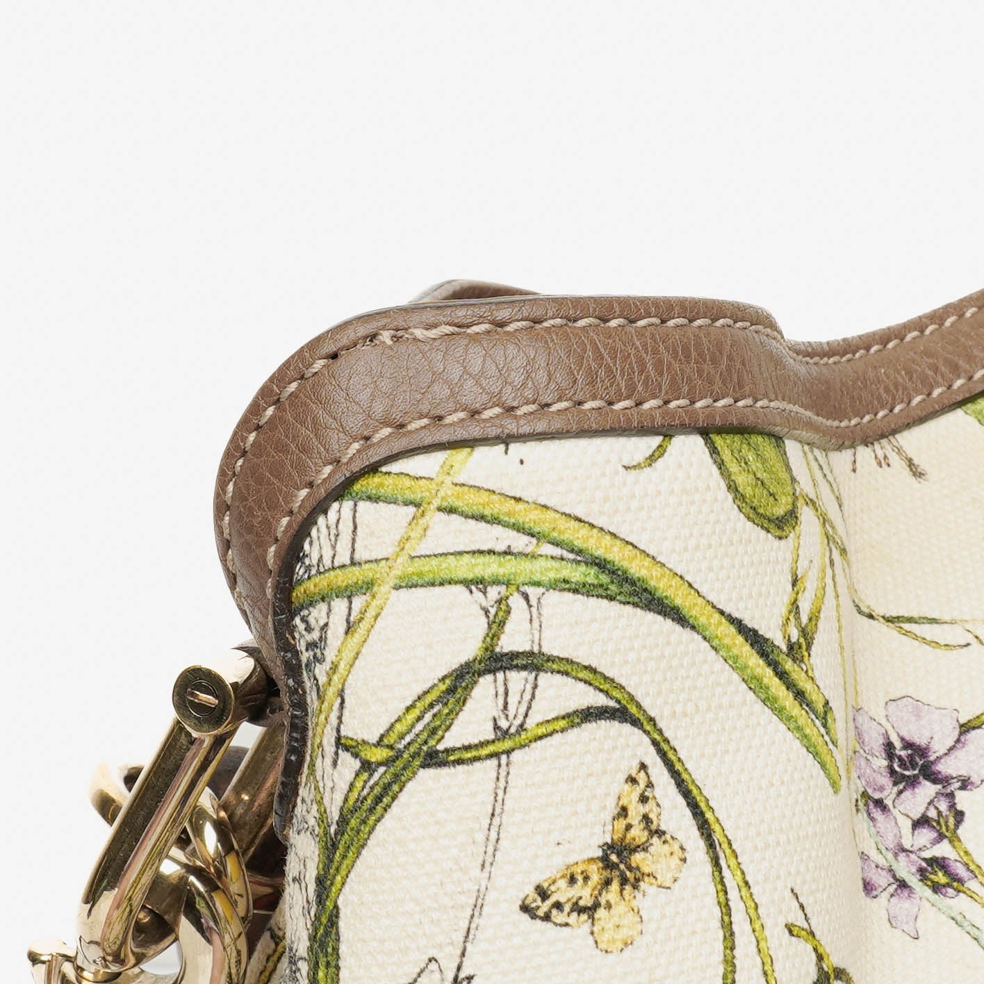 Gucci Bamboo Flora Diana Tote Bag