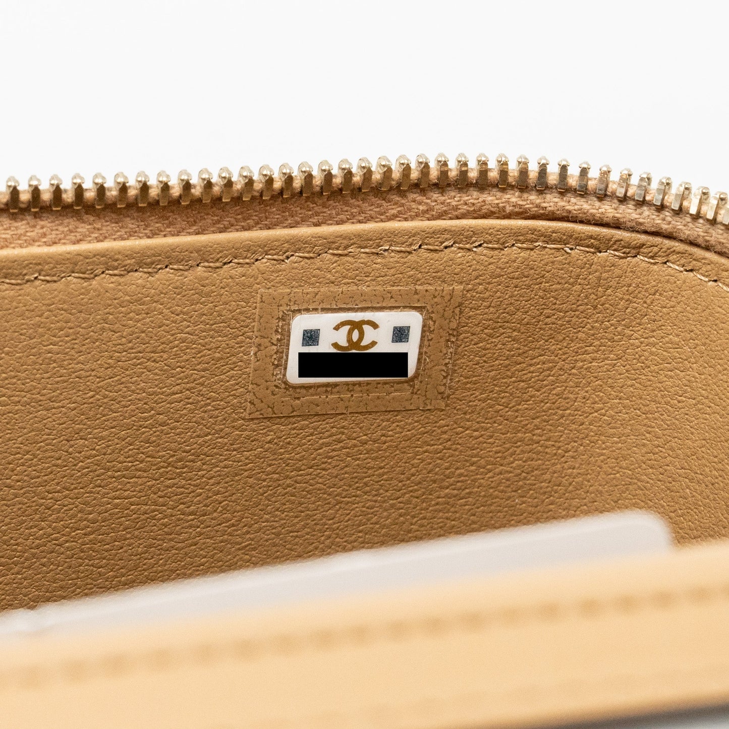 Chanel Top Handle Long Vanity with Chain Lambskin Dark Beige  (Microchip)