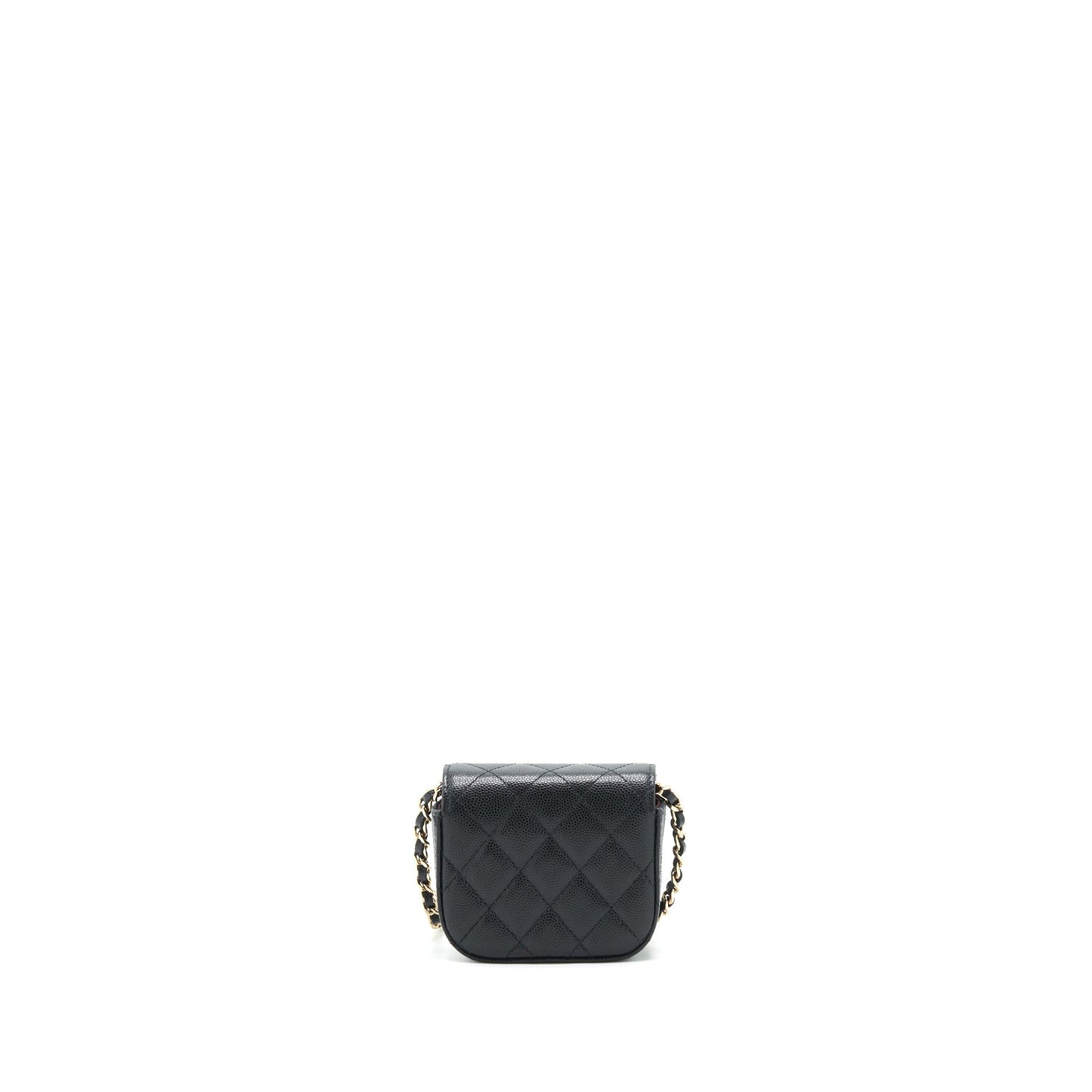 Chanel mini flap Vanity with Chain Caviar black L