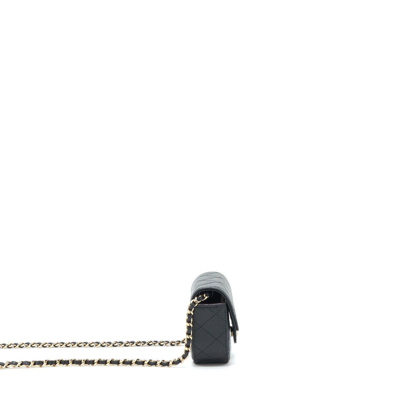 Chanel mini flap Vanity with Chain Caviar black L