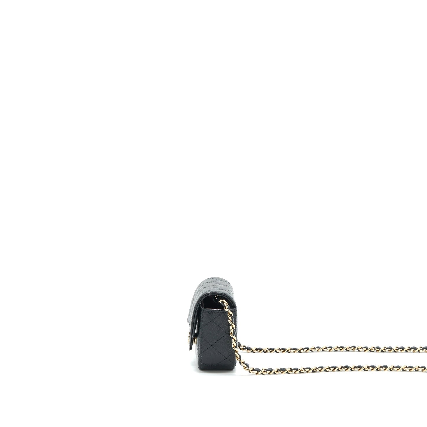 Chanel mini flap Vanity with Chain Caviar black L
