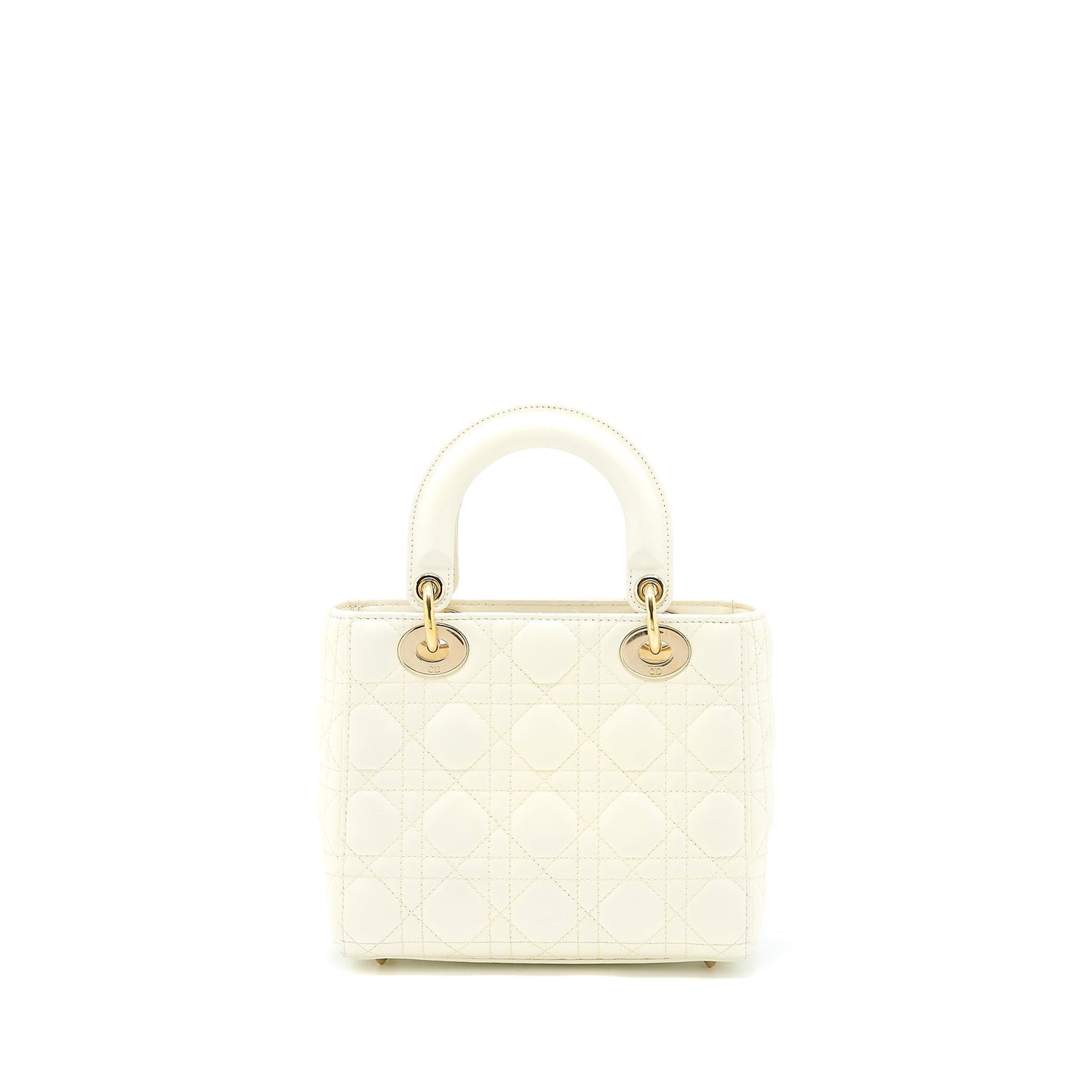 Dior Small Lady Dior My ABCdior Purse Lambskin White