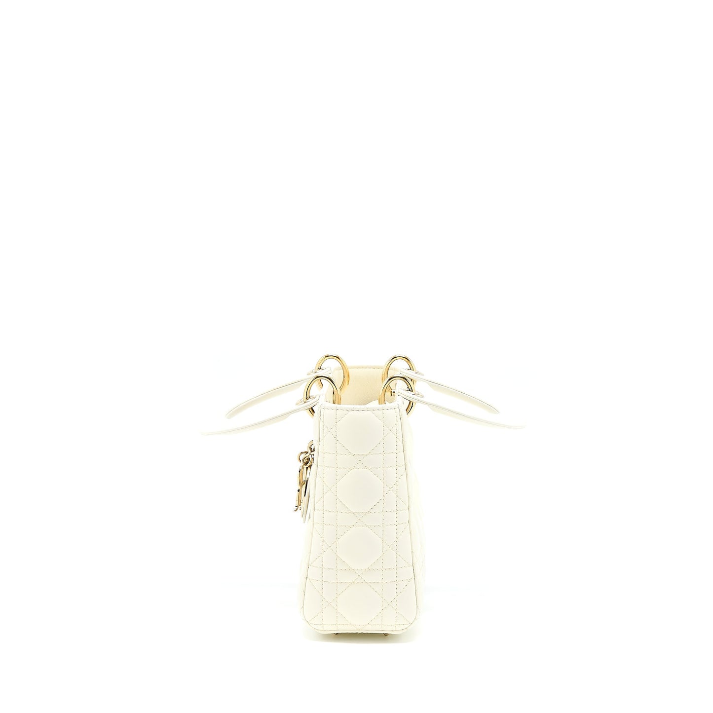 Dior Small Lady Dior My ABCdior Purse Lambskin White