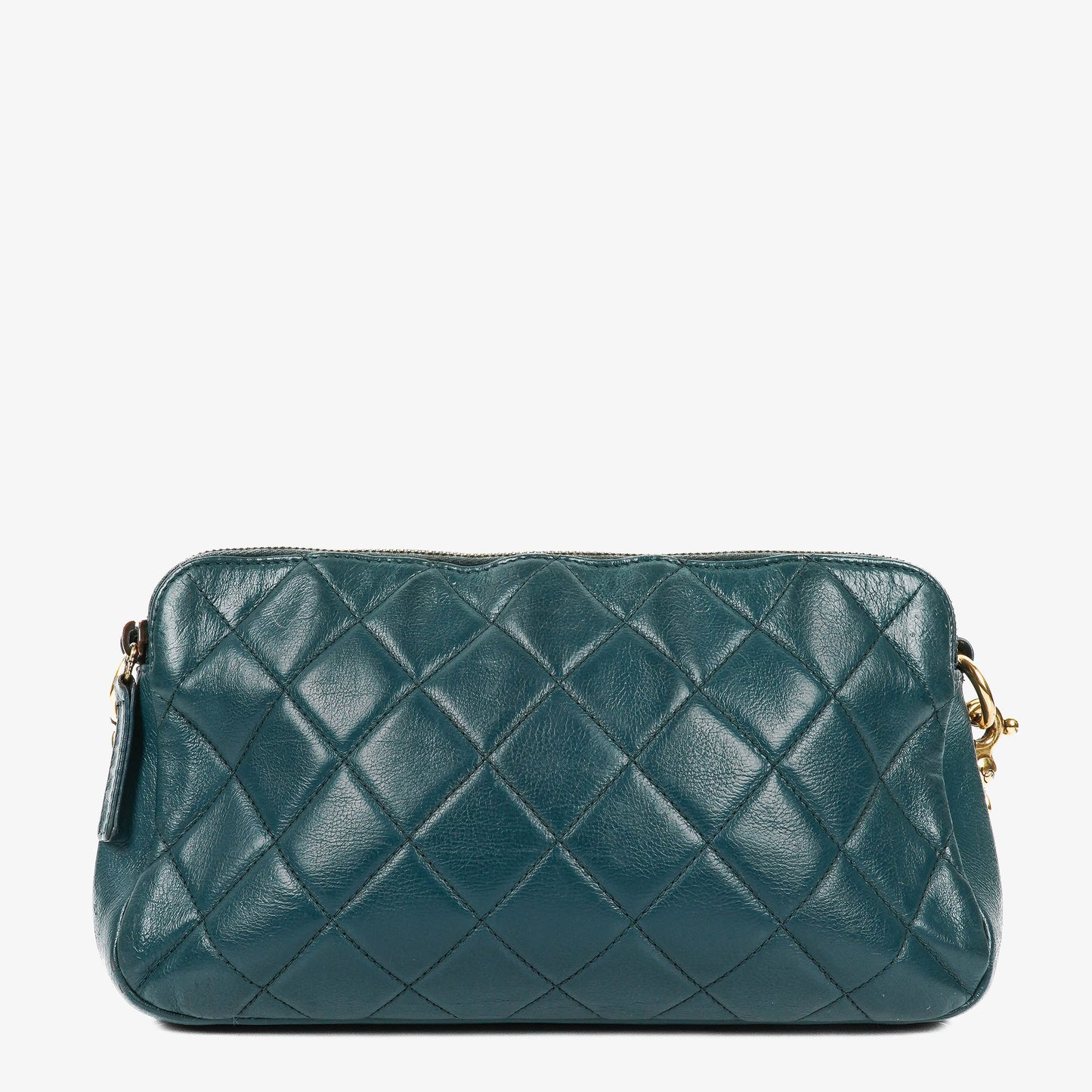 Chanel Crown CC Double Zip Quilted Leather Bag