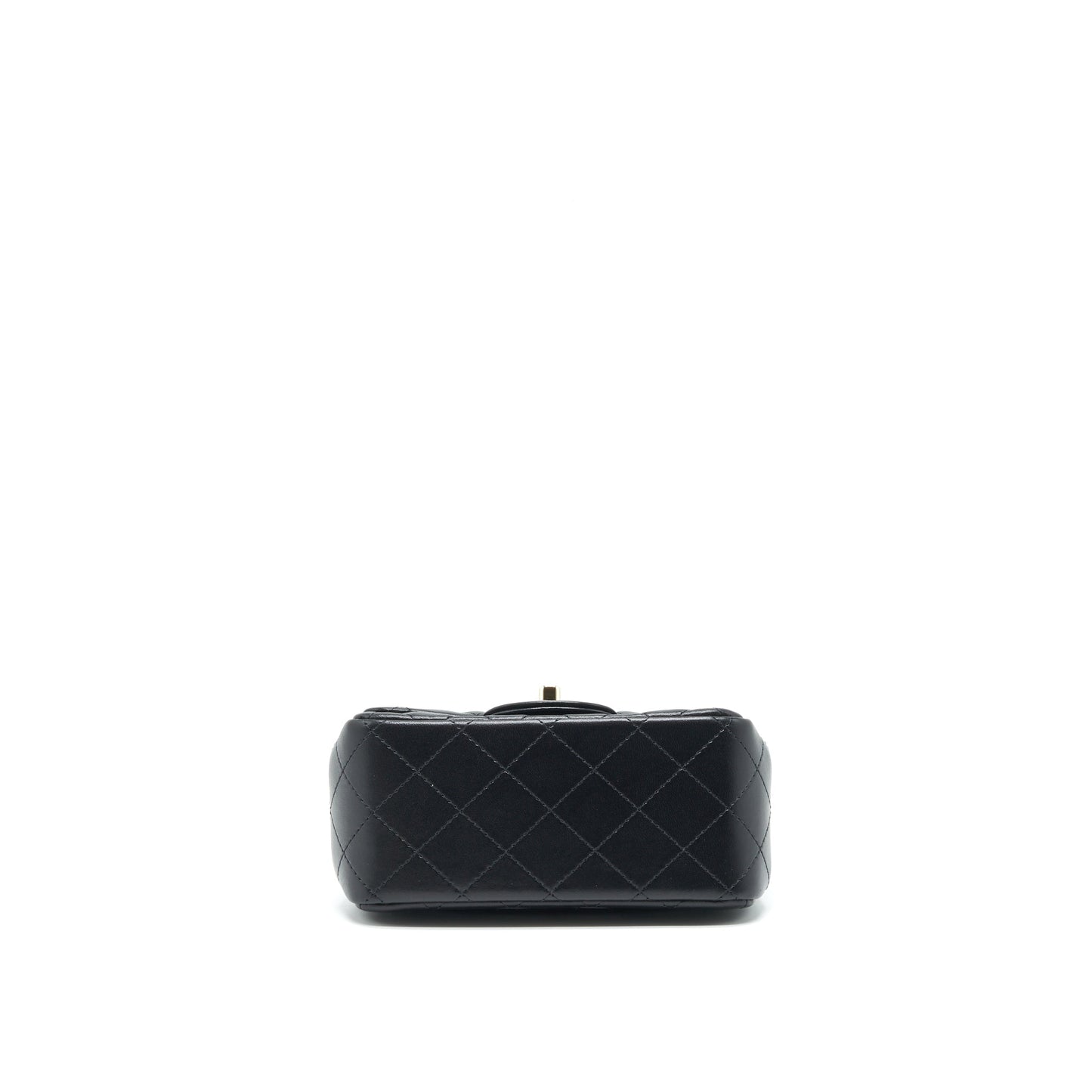 Chanel 22C Mini Square Flap Bag Lambskin Black L