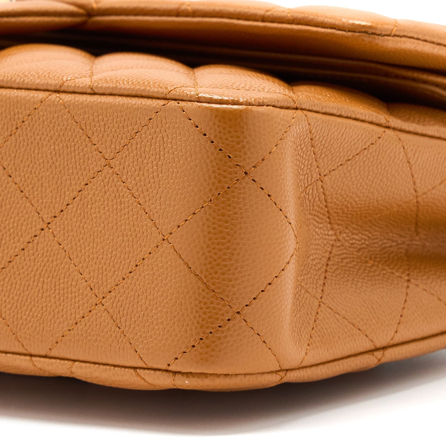 Chanel Medium Classic Double Flap Bag Caviar Caramel L (Microchip)