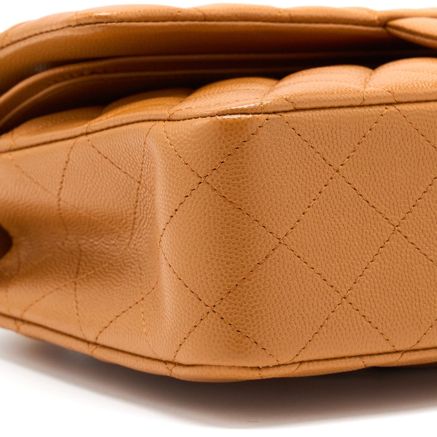 Chanel Medium Classic Double Flap Bag Caviar Caramel L (Microchip)