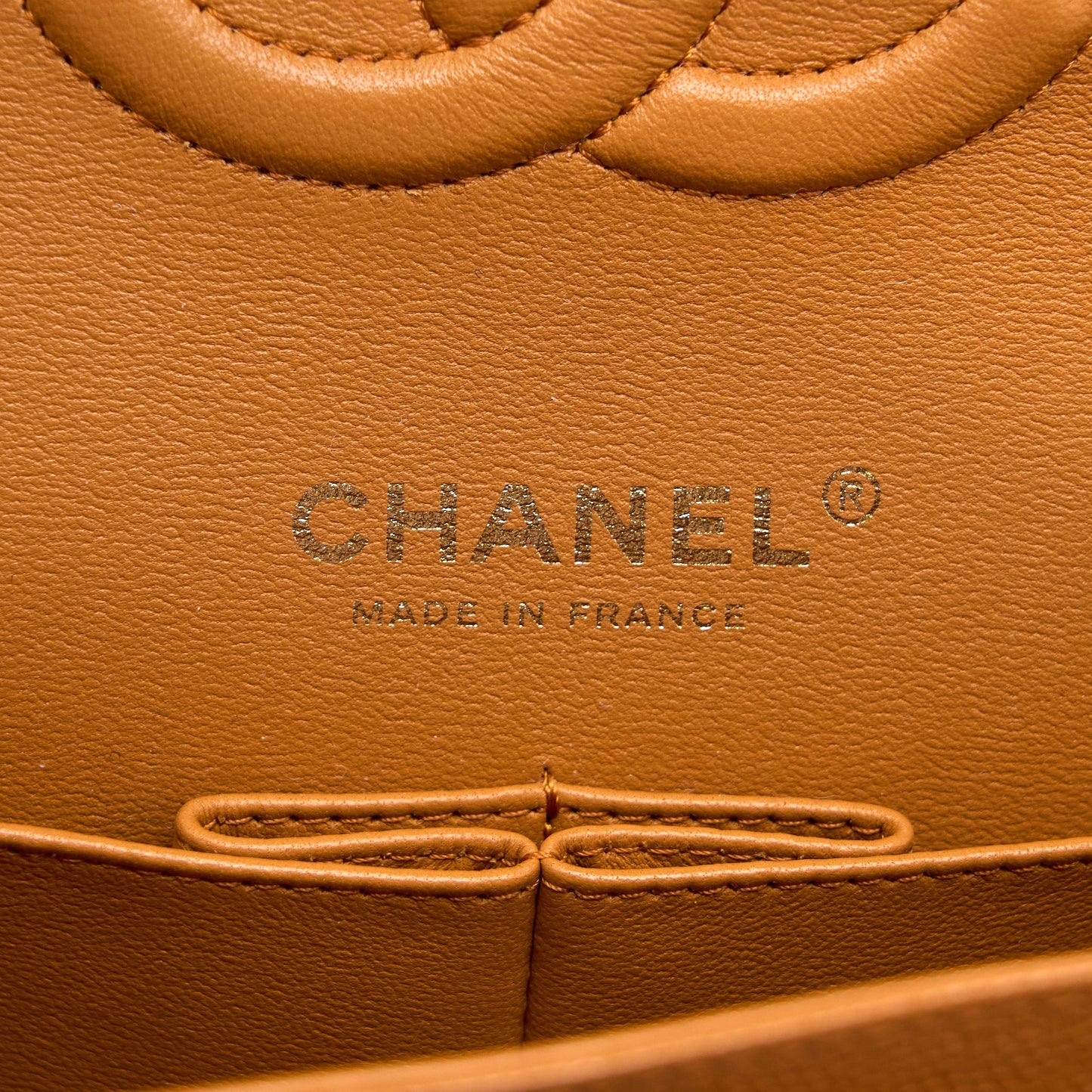 Chanel Medium Classic Double Flap Bag Caviar Caramel L (Microchip)