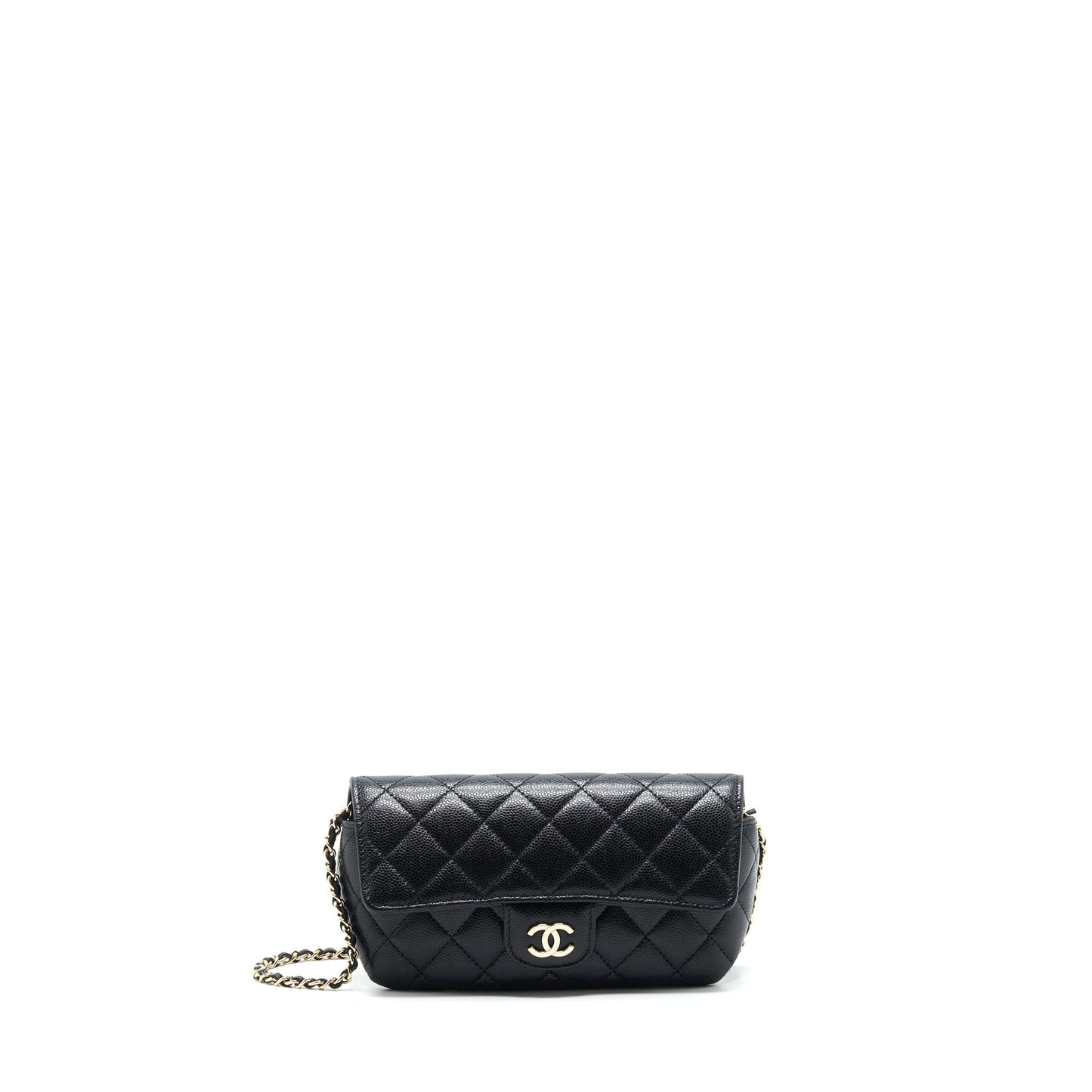 Chanel mini Glass case bag caviar black L