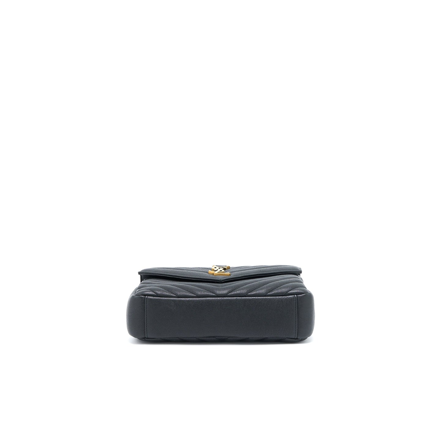 Saint Laurent Quilted Medium College Purse Lambskin Black Brushed