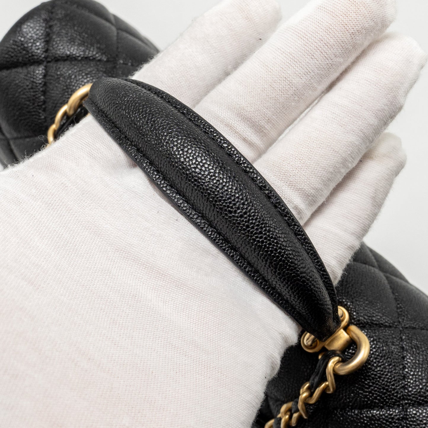 Chanel Top Handle Mini Rectangular Flap Bag Caviar BLACK