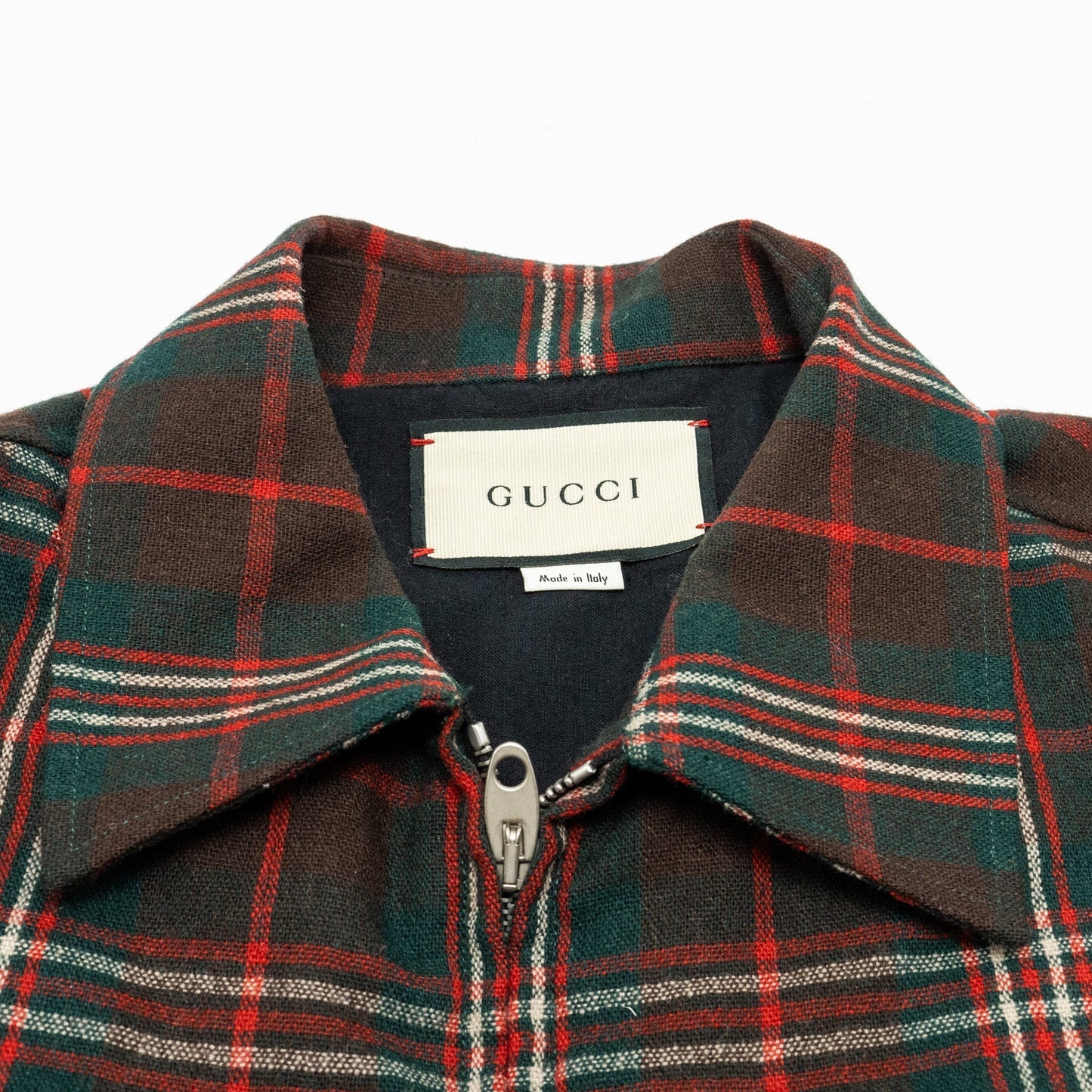 GUCCI Size 46 Men?s Checked Wool Jacket Multicolour