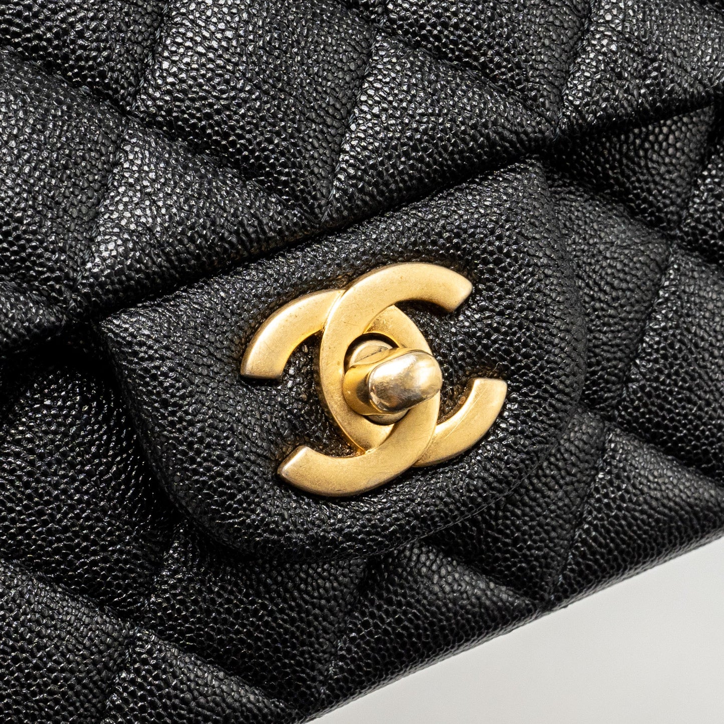 Chanel Top Handle Mini Rectangular Flap Bag Caviar BLACK