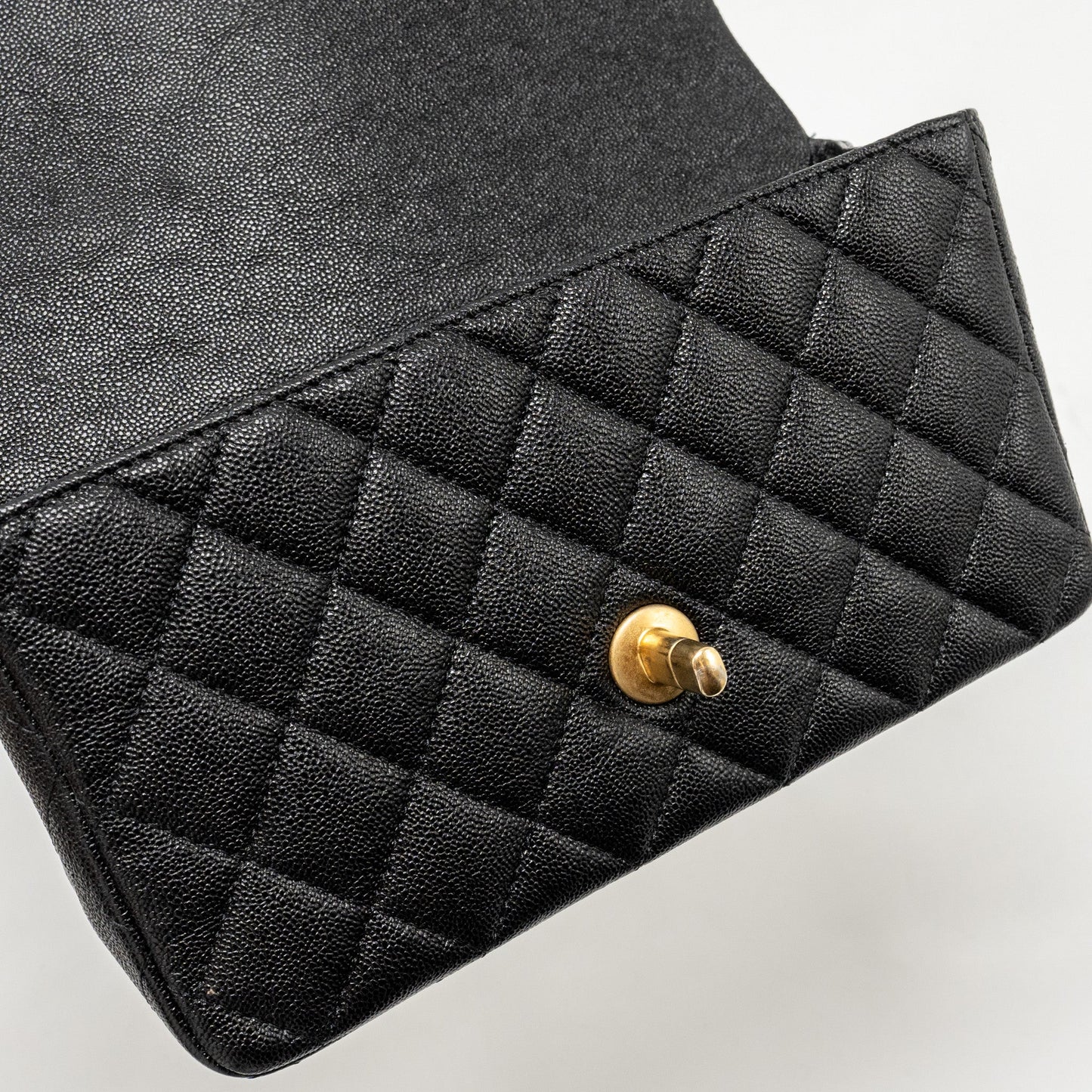 Chanel Top Handle Mini Rectangular Flap Bag Caviar BLACK
