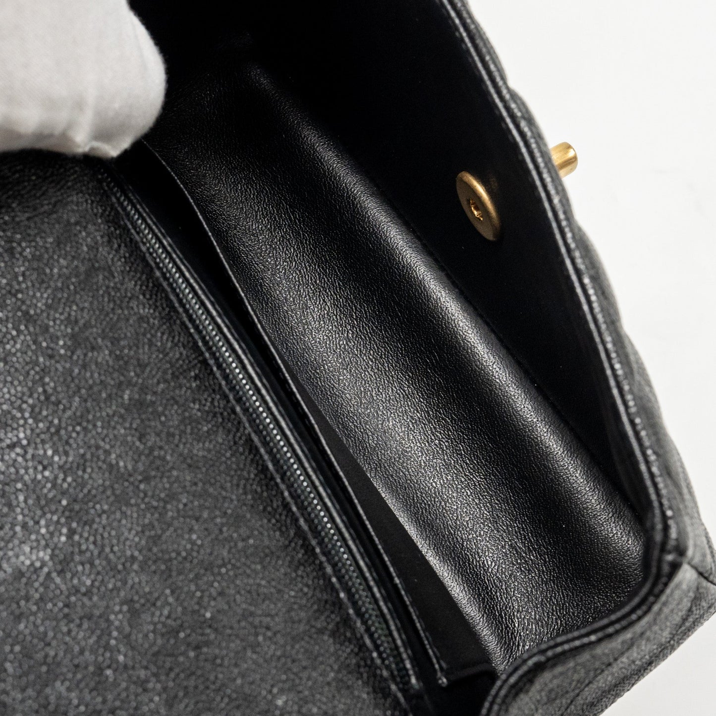 Chanel Top Handle Mini Rectangular Flap Bag Caviar BLACK