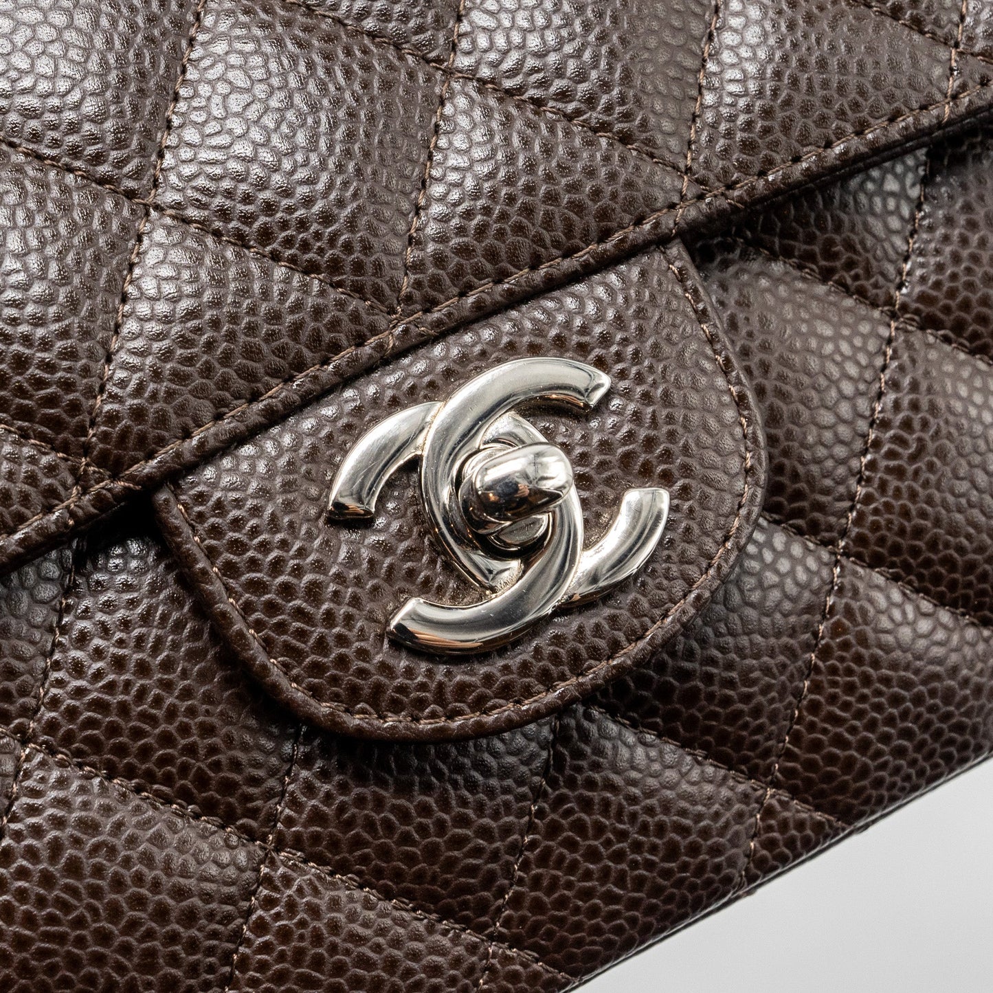 Chanel East West Classic quilted flap bag caviar chocolate