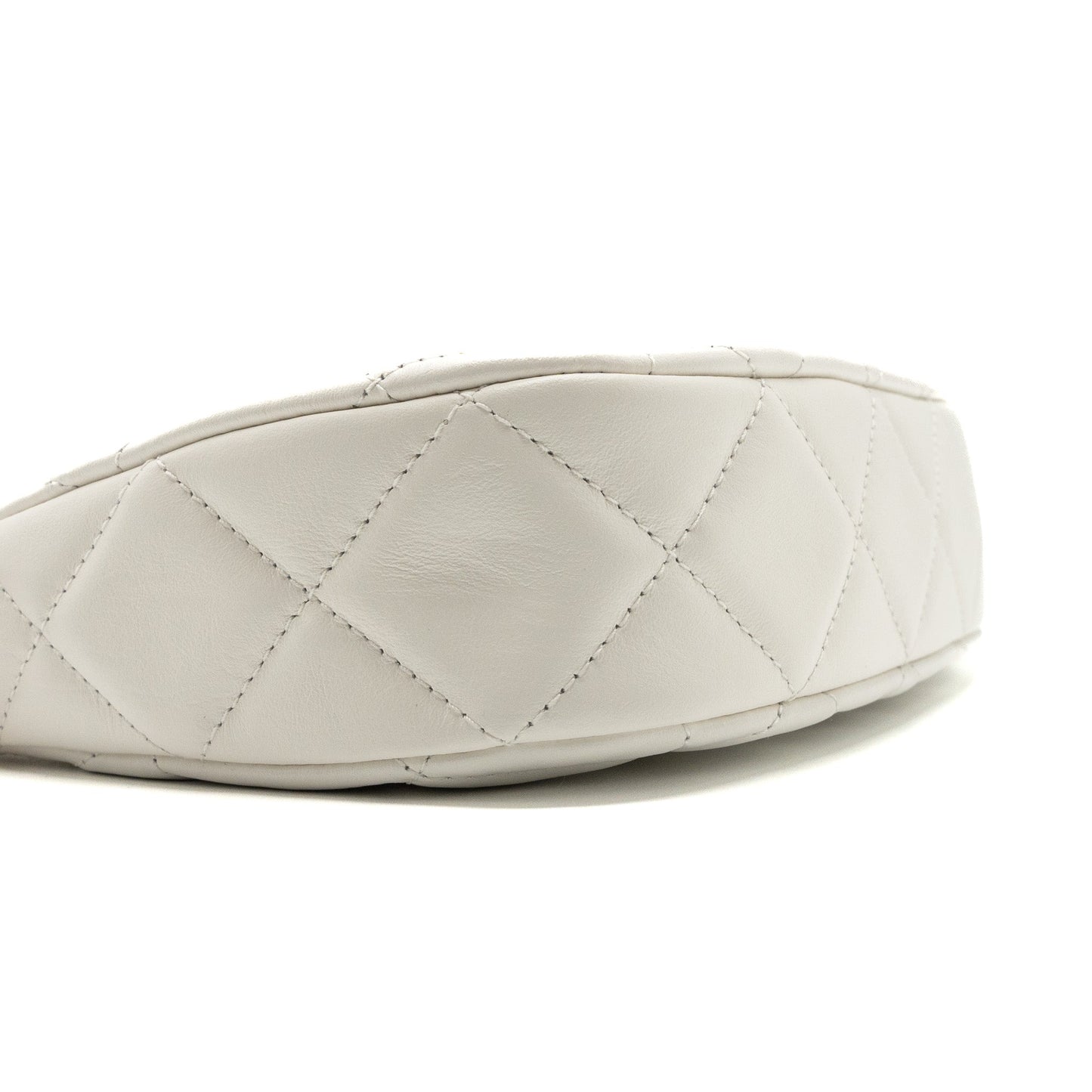 Chanel 23k Hobo Bag Calfskin White  (microchip)