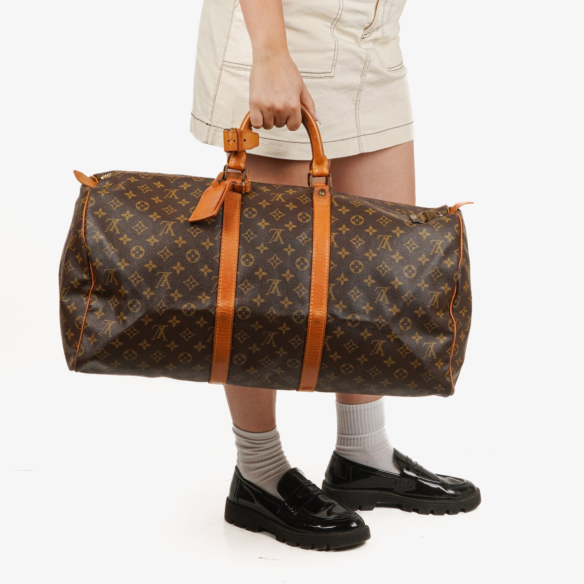 Louis Vuitton Keepall 55 Monogram Canvas Travel Bag