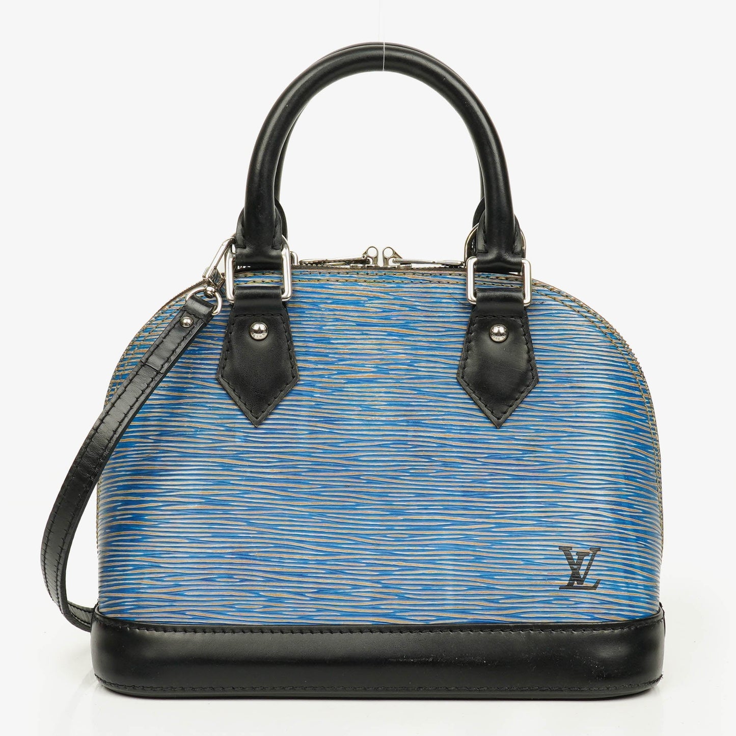 Louis Vuitton Alma BB Blue Denim EPI Leather Handbag