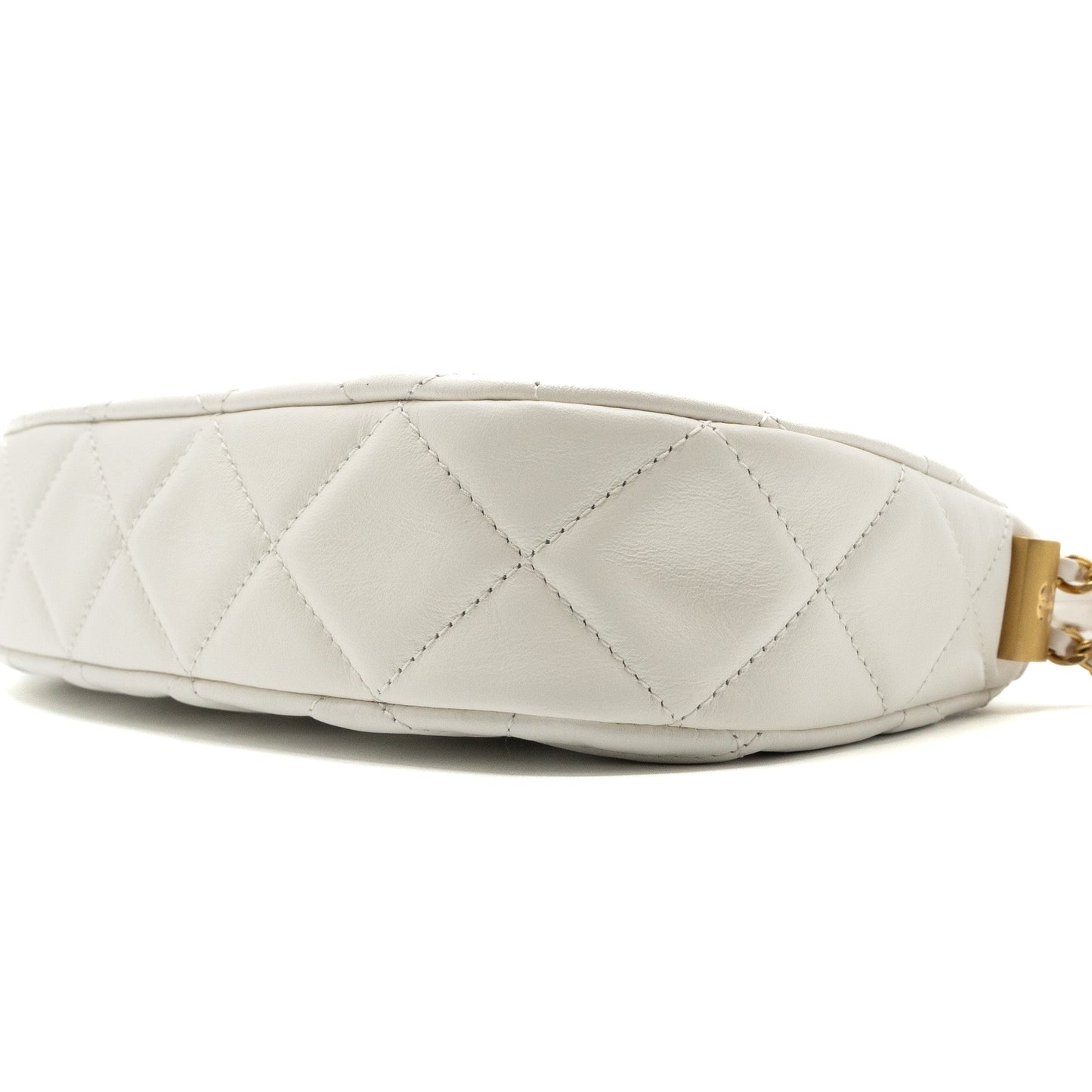 Chanel 23k Hobo Bag Calfskin White  (microchip)