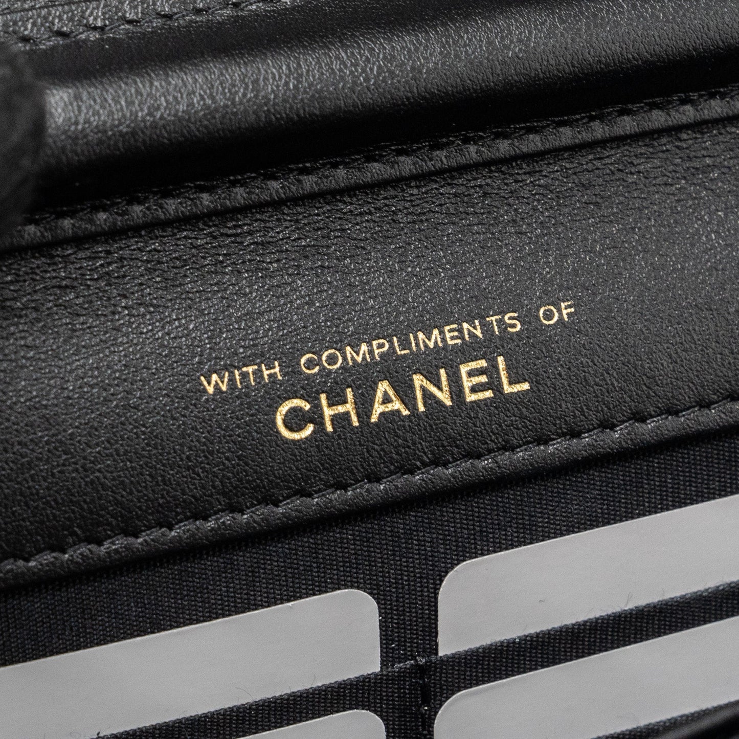Chanel Quilted Wallet on Chain Shiny Calfskin Black  (Microchip)