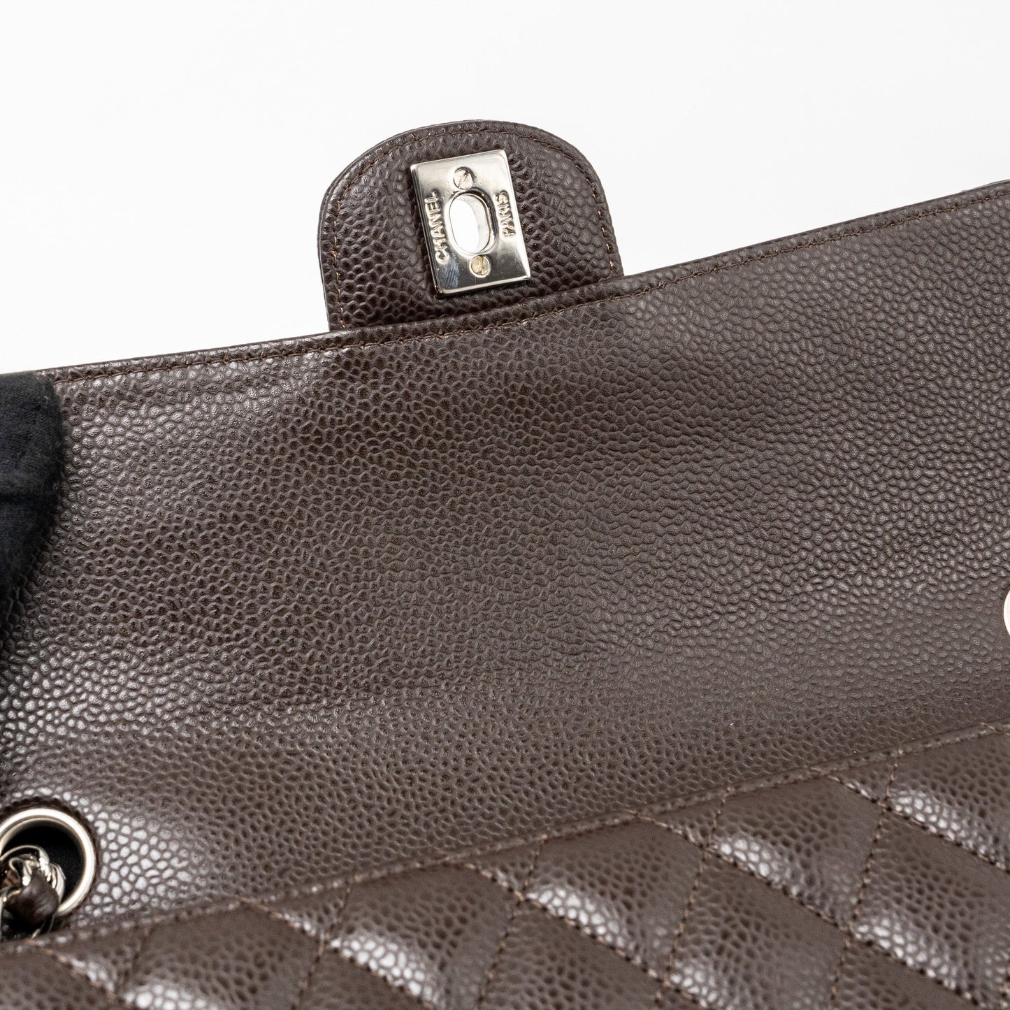 Chanel East West Classic quilted flap bag caviar chocolate