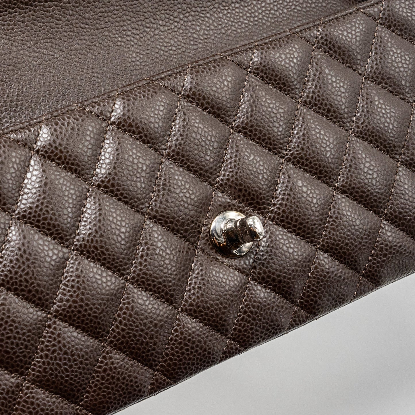 Chanel East West Classic quilted flap bag caviar chocolate