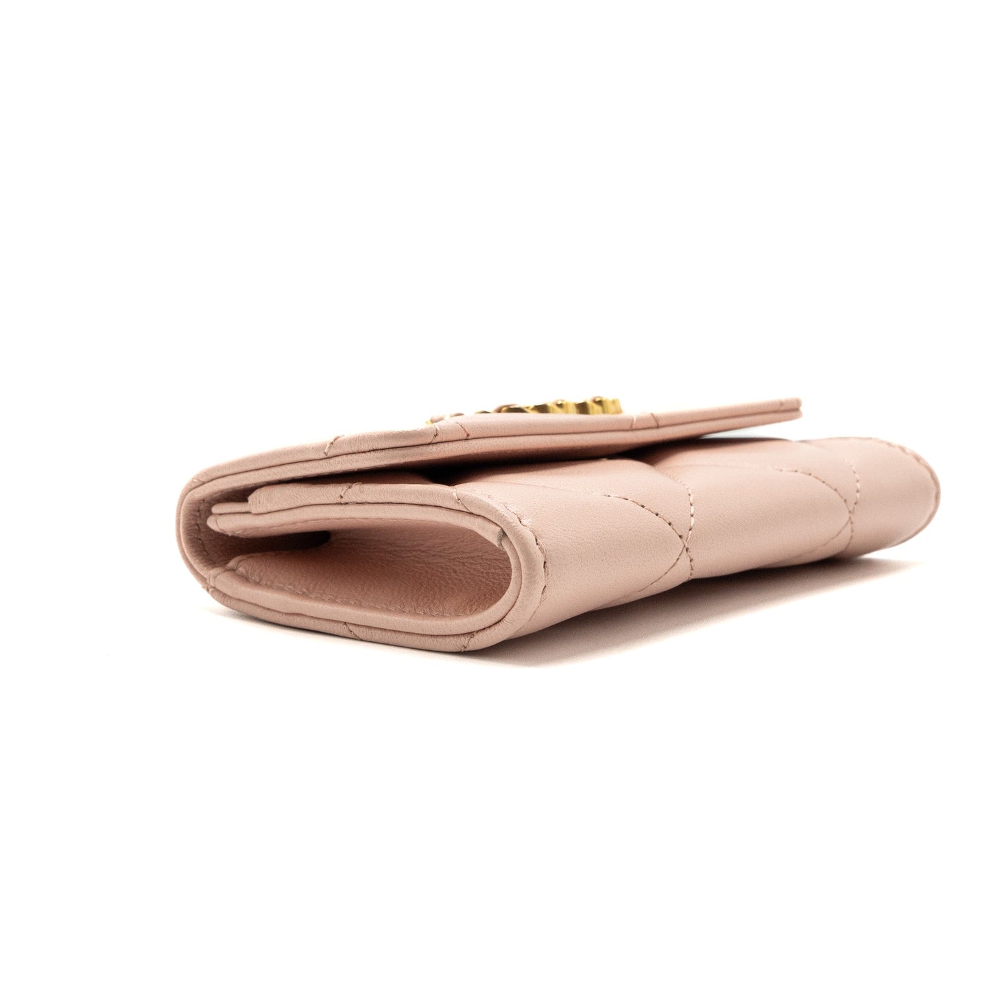Chanel 19 Card Holder Lambskin Light Pink  (microchip)