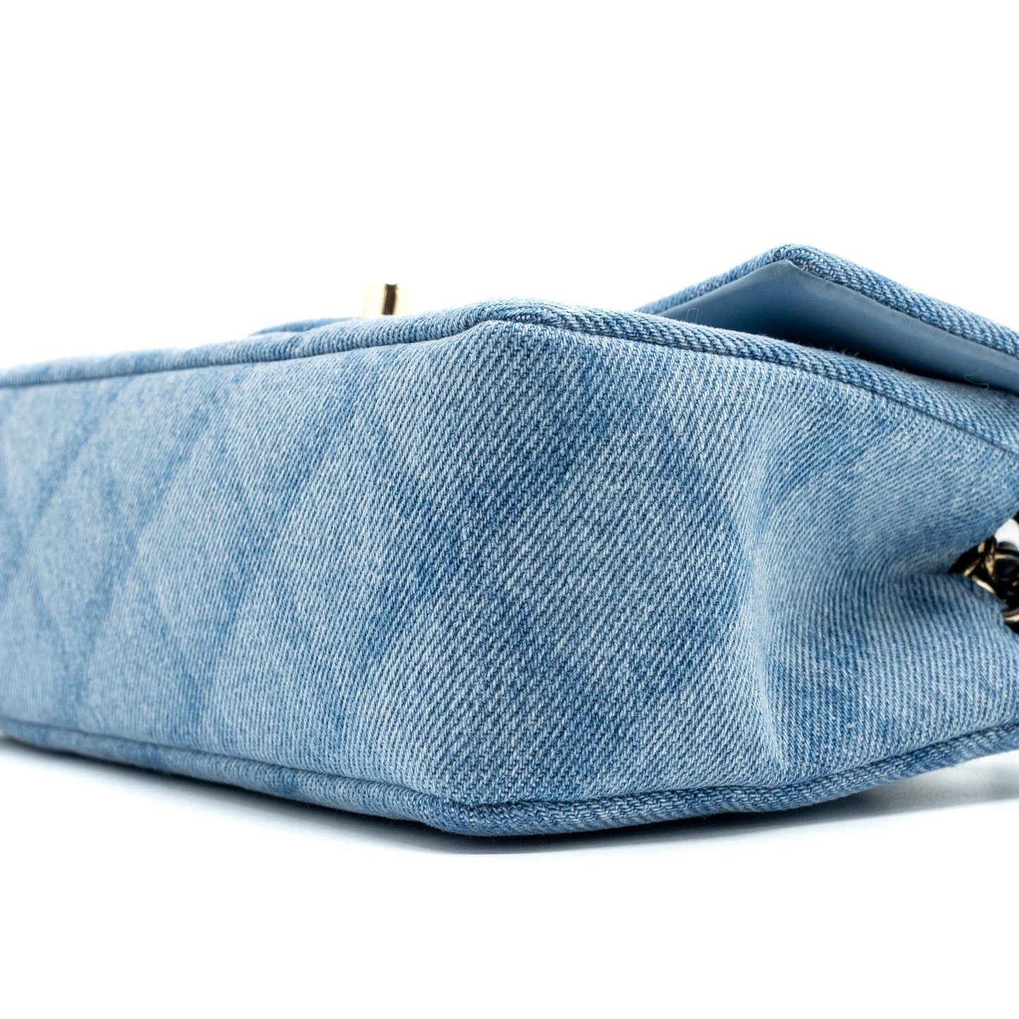 Chanel 22B Mini Rectangular Flap Bag Denim Light Blue L (microchip)
