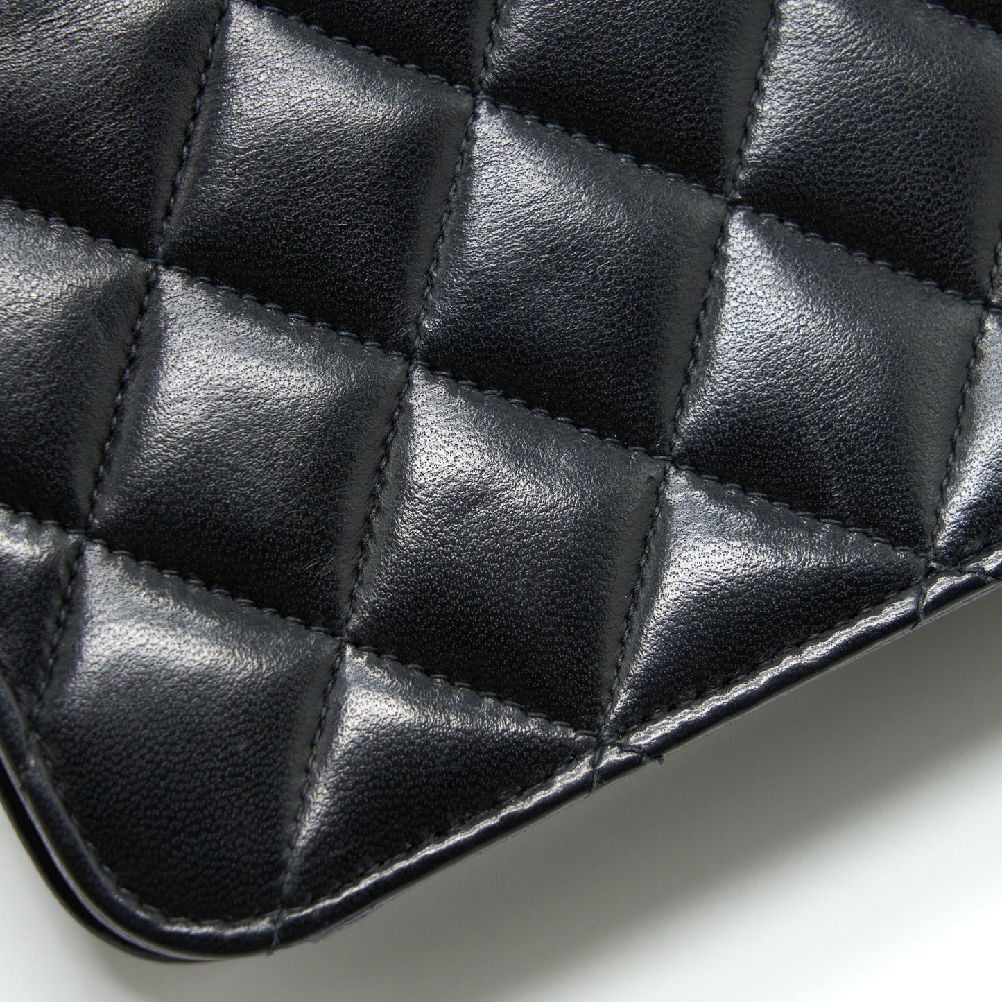 Chanel  Quilted Mini Flap Bag With Chain Lambskin Black