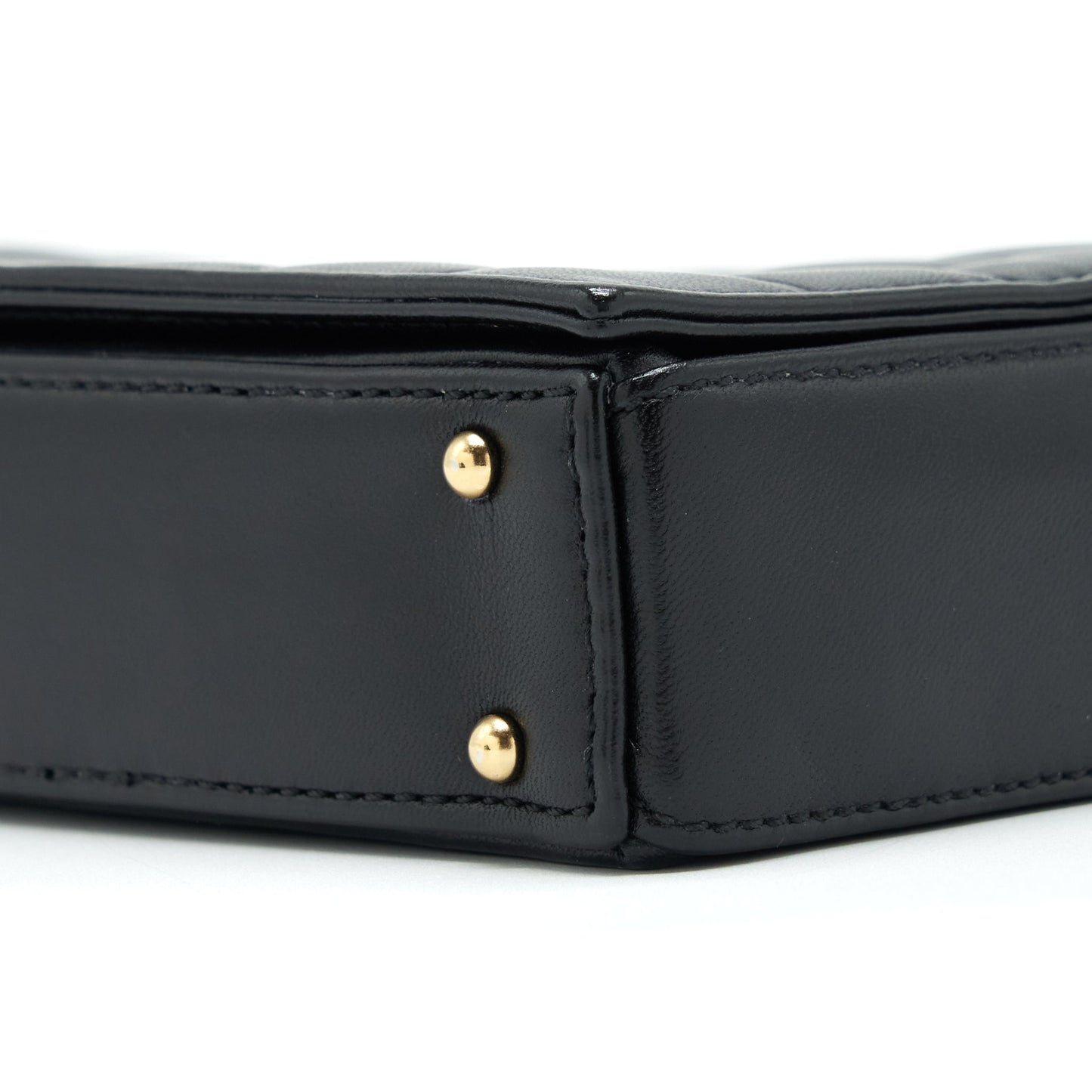 Chanel  Chocolate Bar Flap Shoulder Bag Lambskin Black