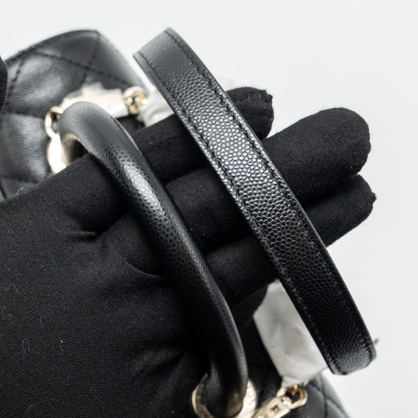 Chanel Small Coco Handle Caviar black L (microchip)