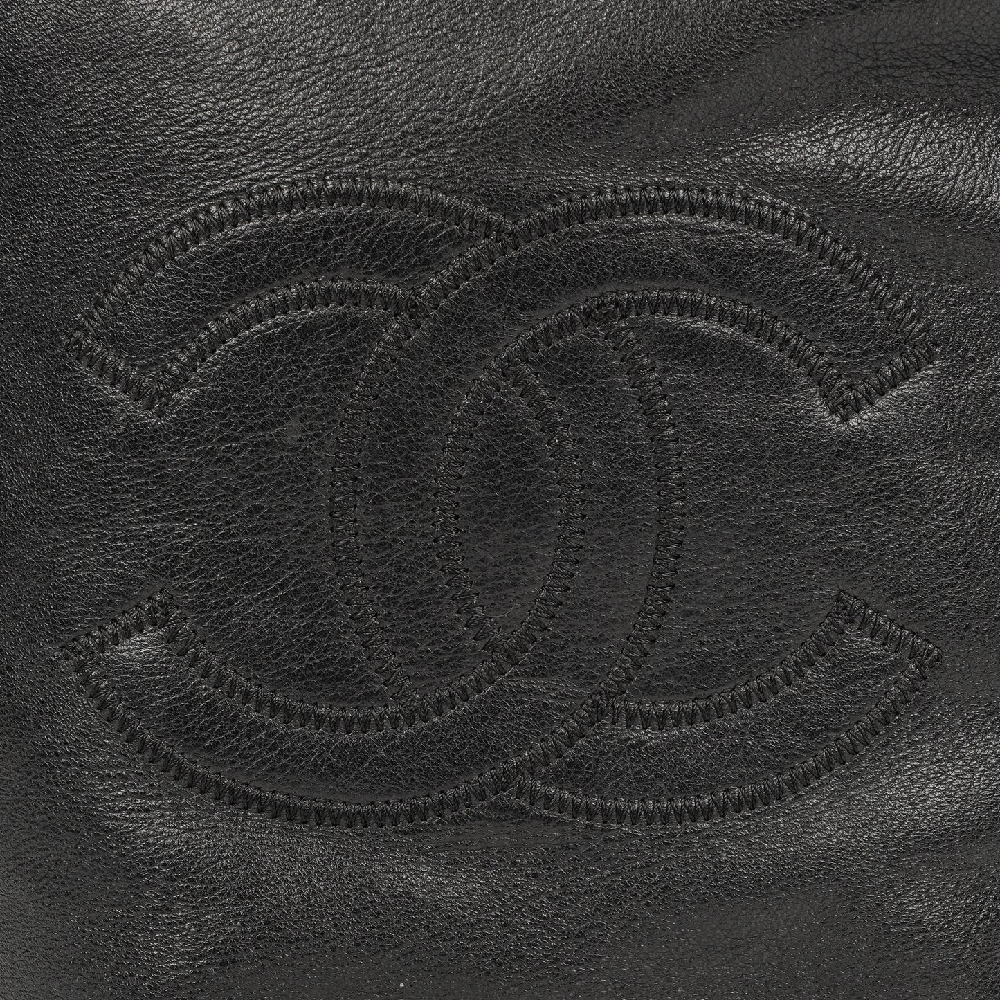 Chanel CC Black Calfskin Bucket Bag