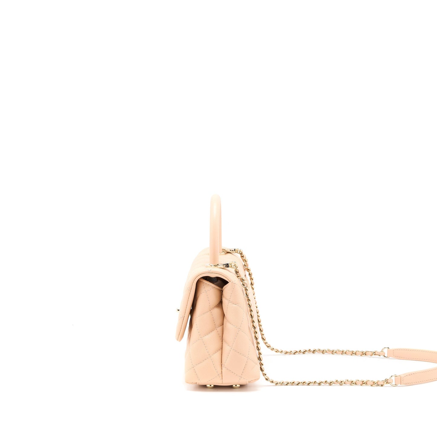 Chanel Small Coco Handle Caviar Light Pink L