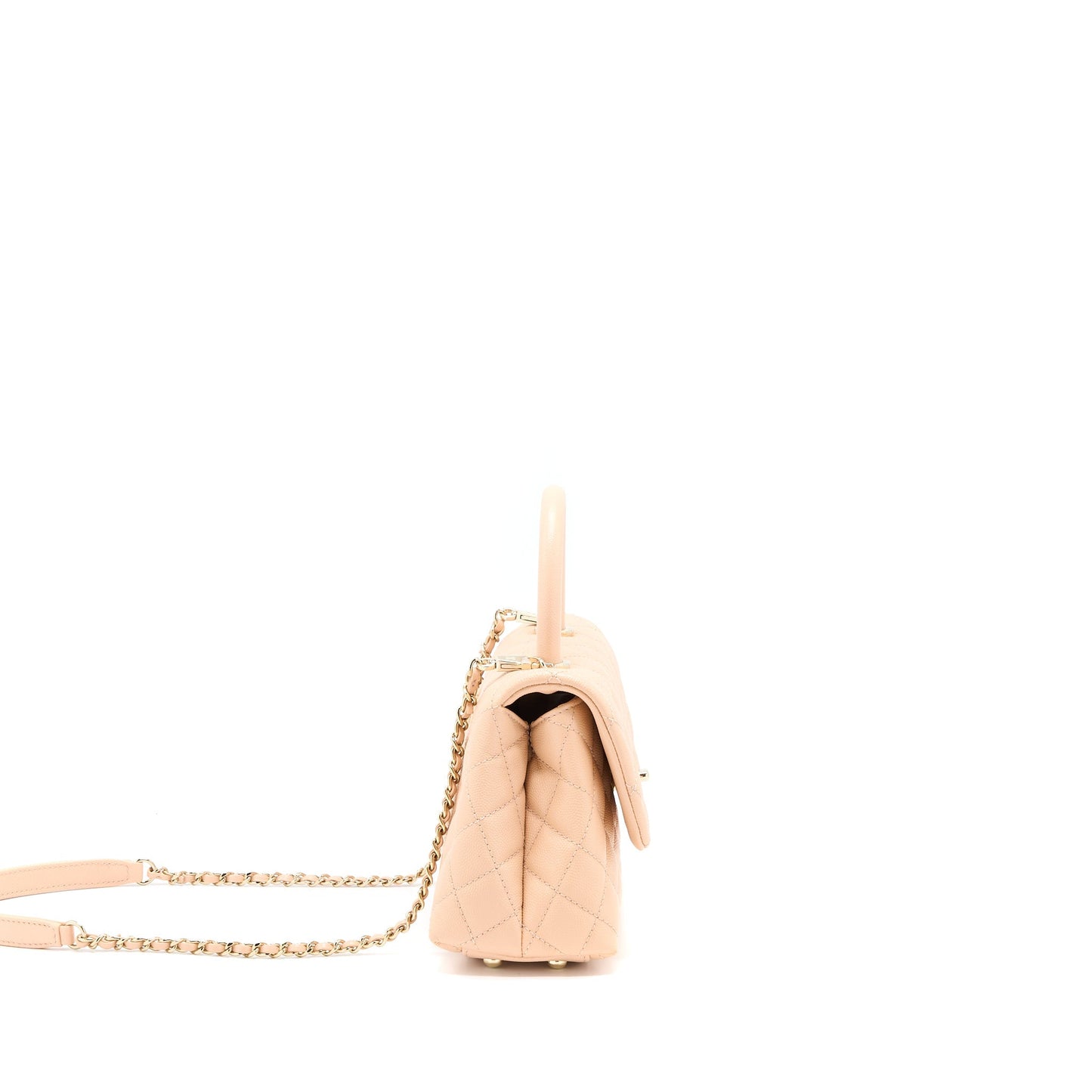 Chanel Small Coco Handle Caviar Light Pink L