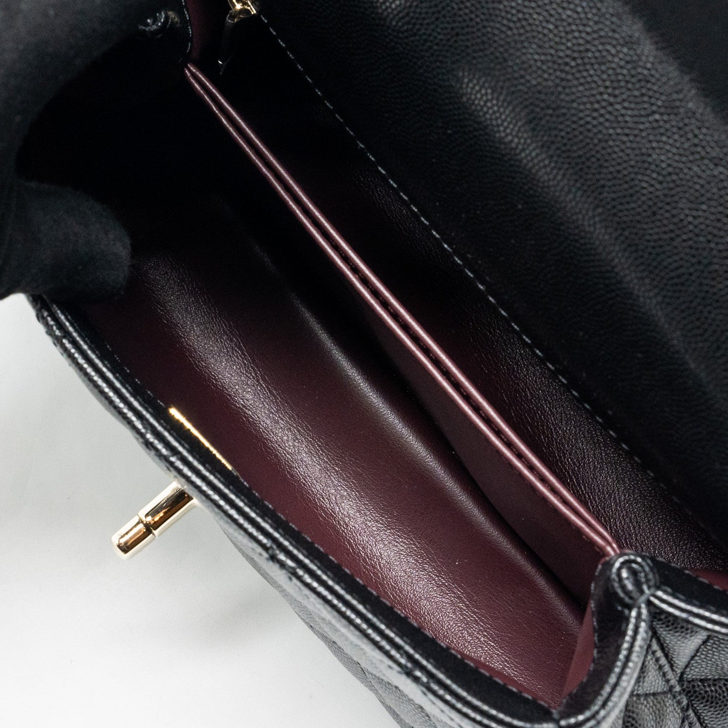 Chanel Small Coco Handle Caviar black L (microchip)