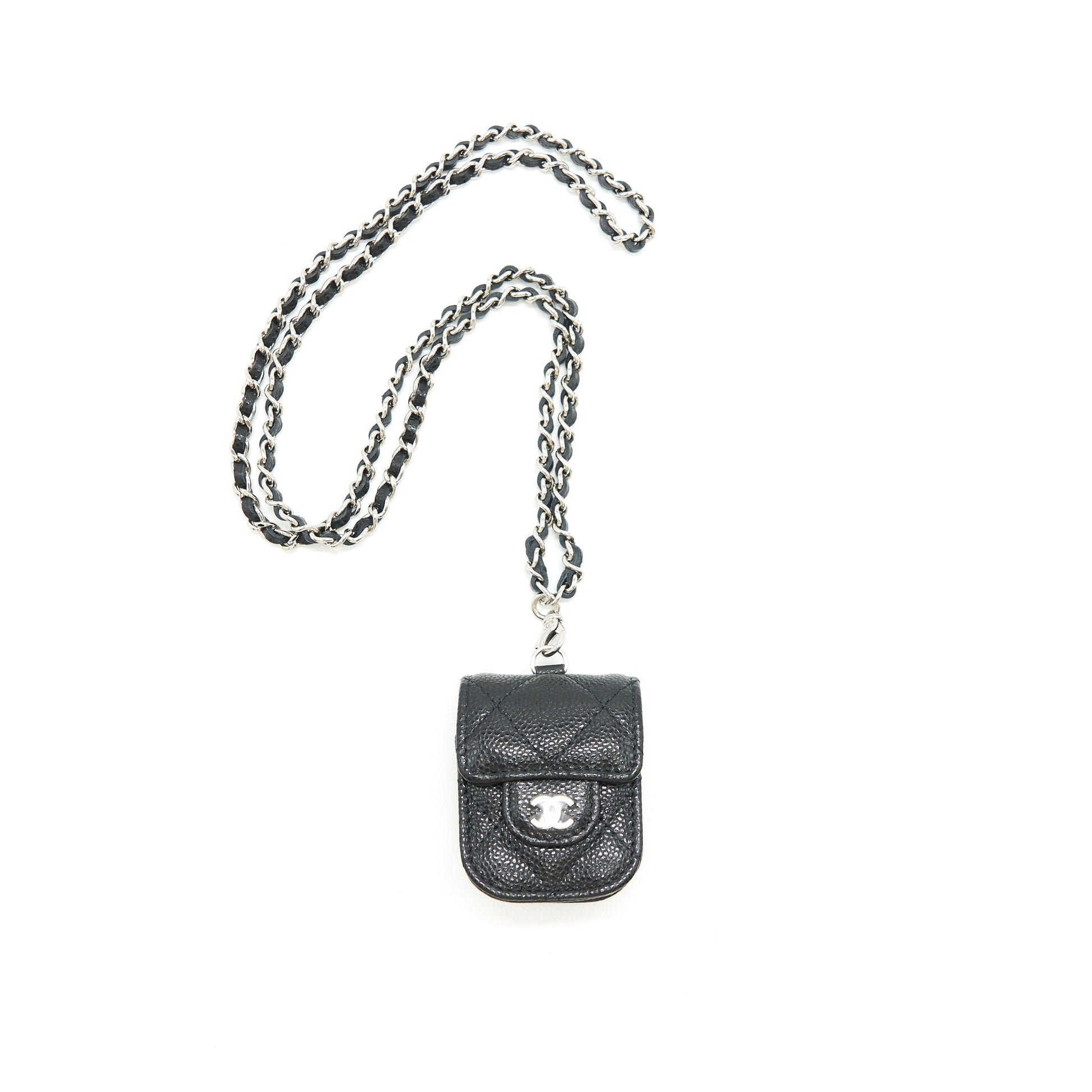 Chanel AirPods Case Caviar Black SHW Handbag