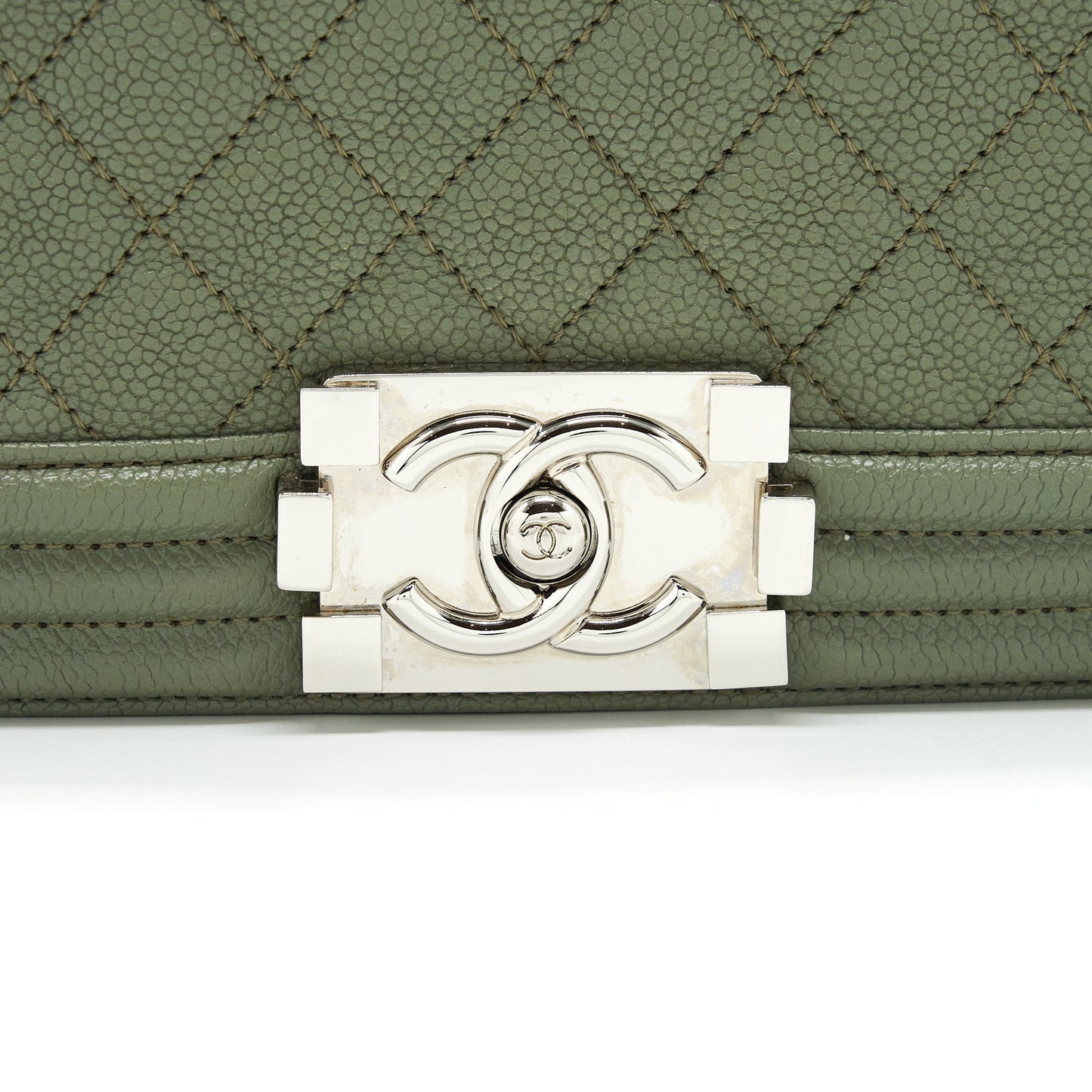 Chanel Medium Boy Bag Caviar Light Green L