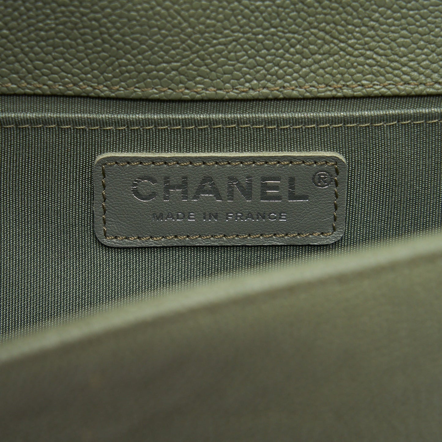 Chanel Medium Boy Bag Caviar Light Green L