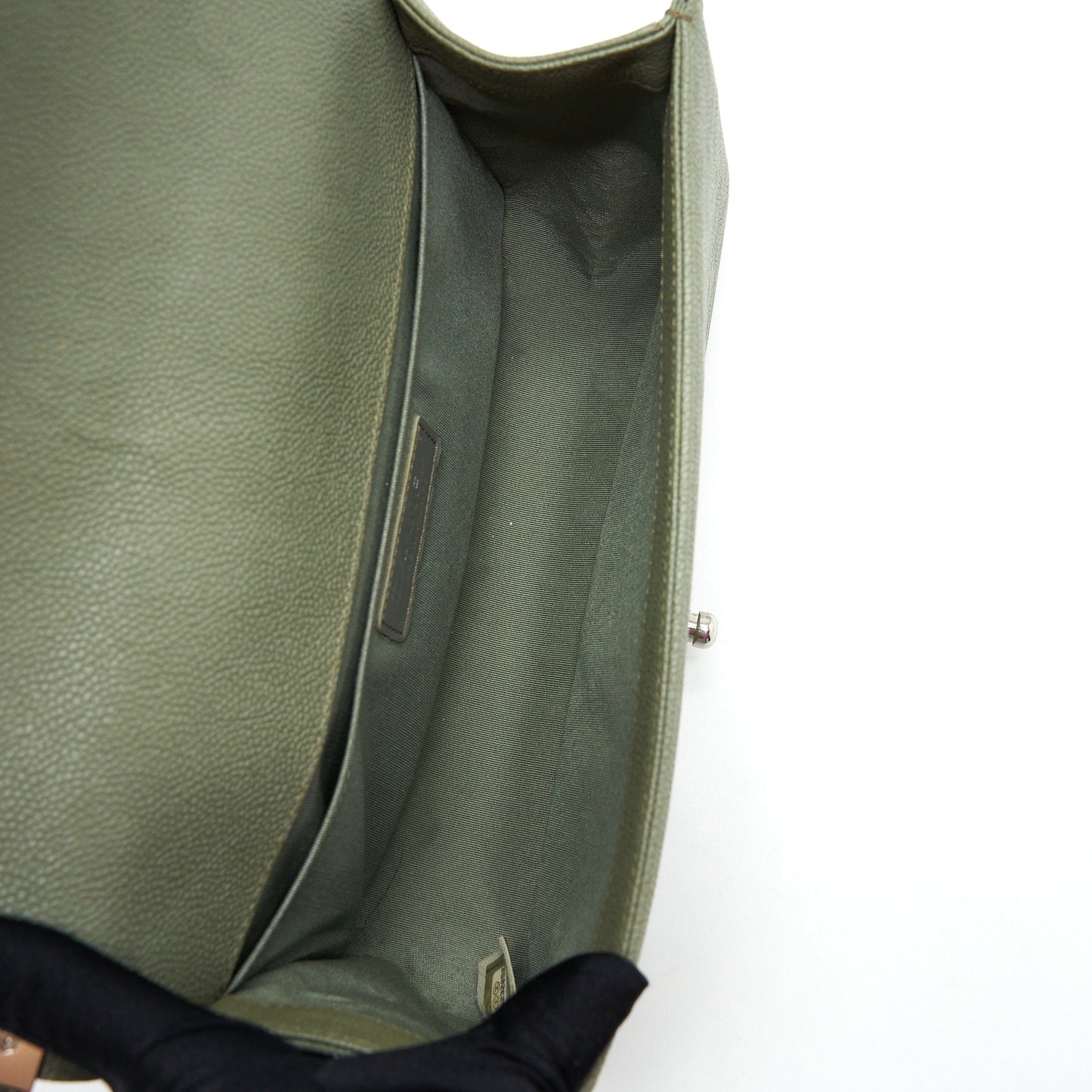 Chanel Medium Boy Bag Caviar Light Green L
