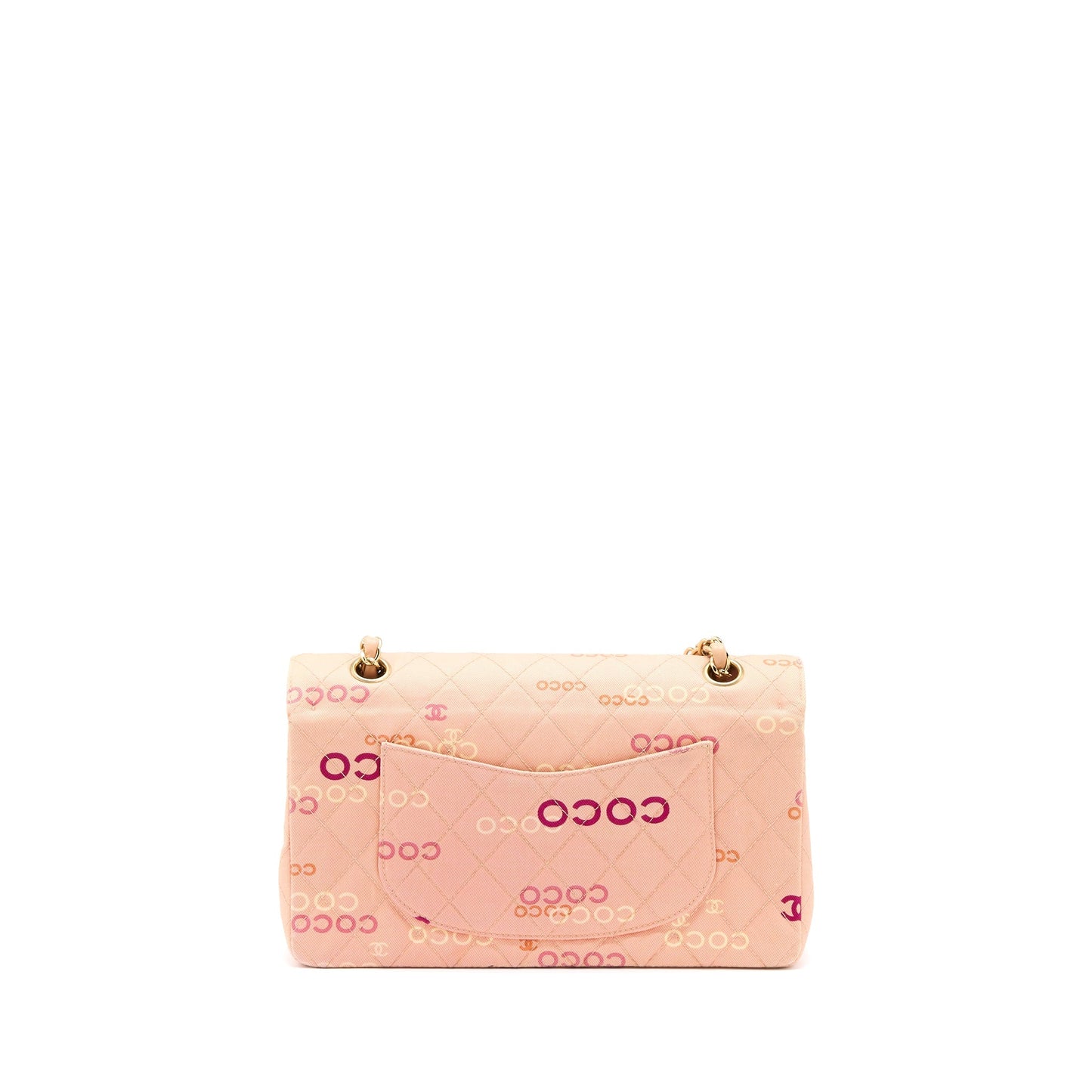 Chanel  Coco Medium Classic Flap Bag Fabric Pink