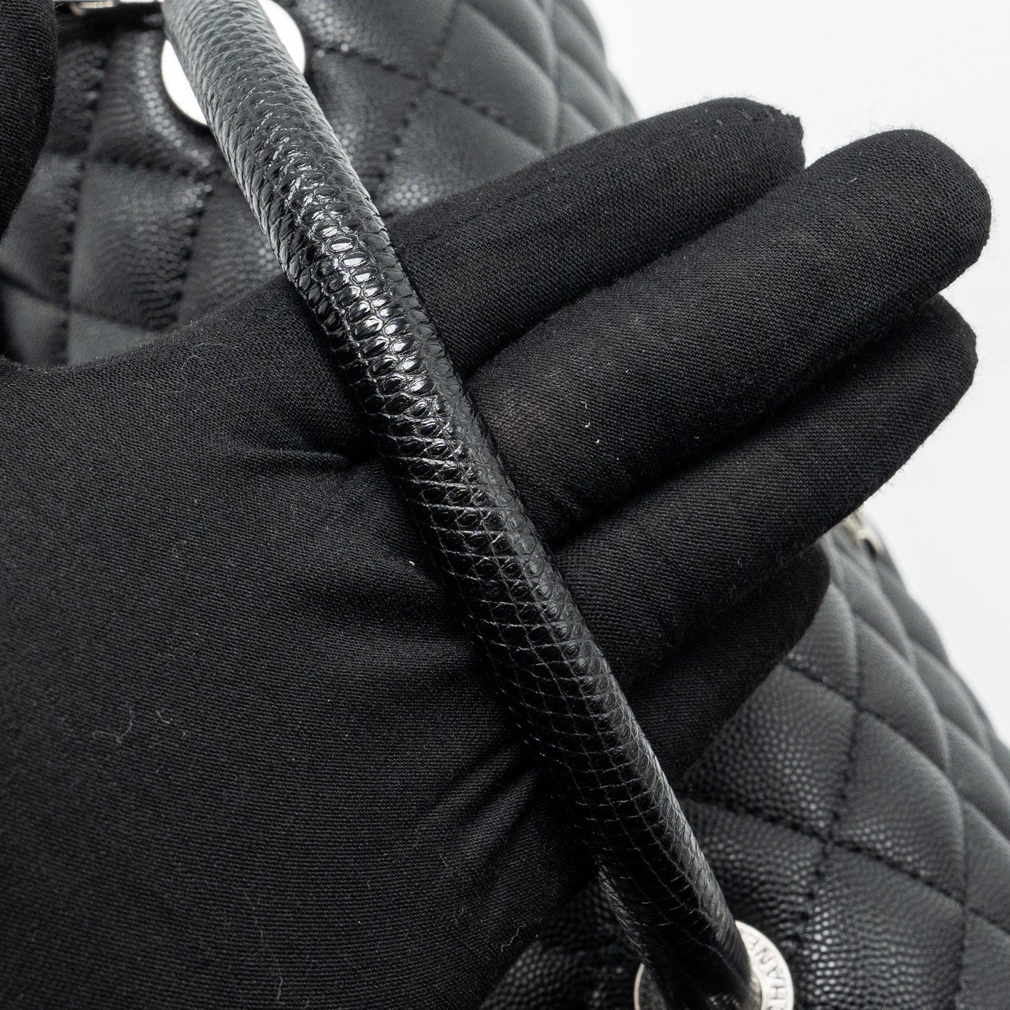 Chanel Large Coco Handle Caviar Black Ruthenium Hardware