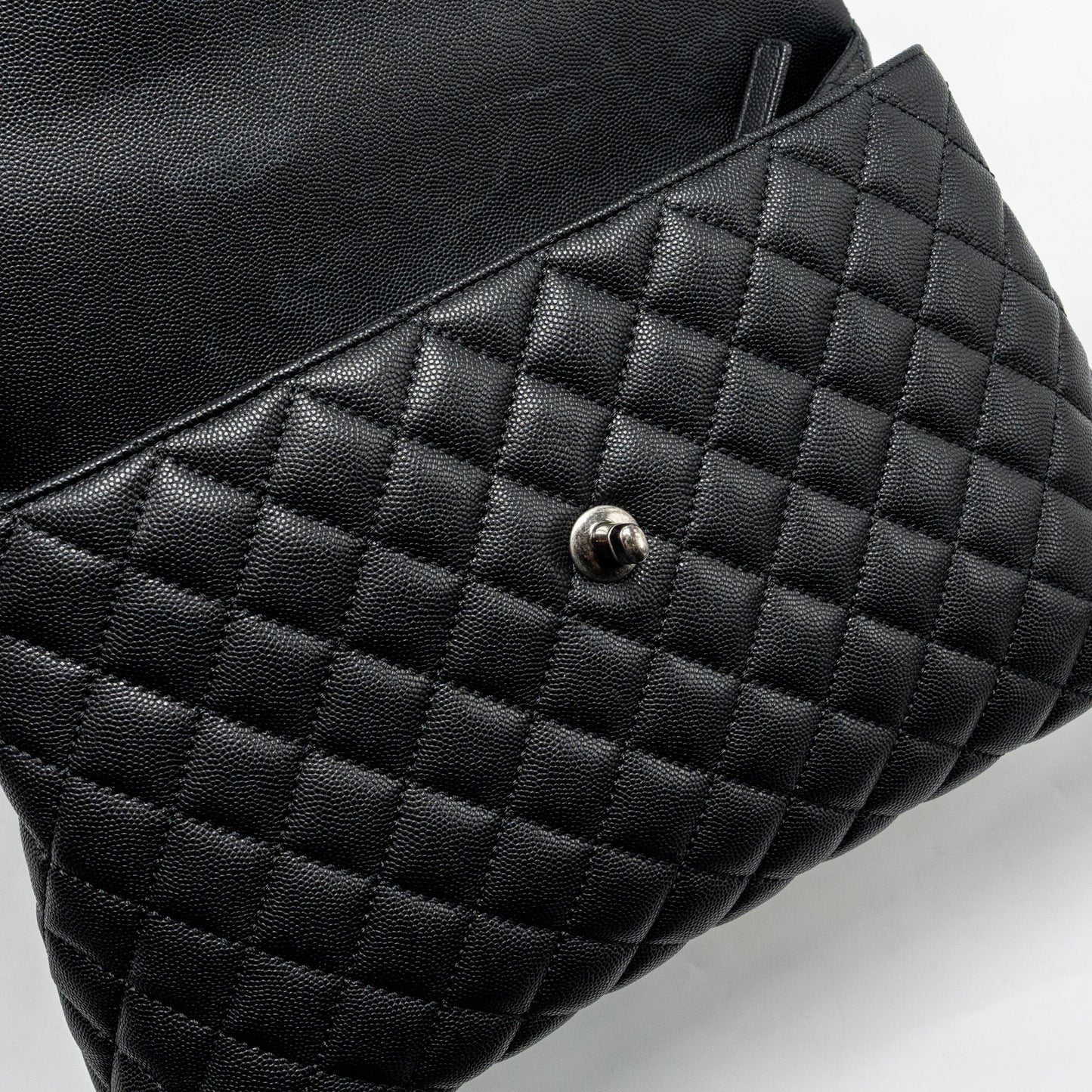 Chanel Large Coco Handle Caviar Black Ruthenium Hardware