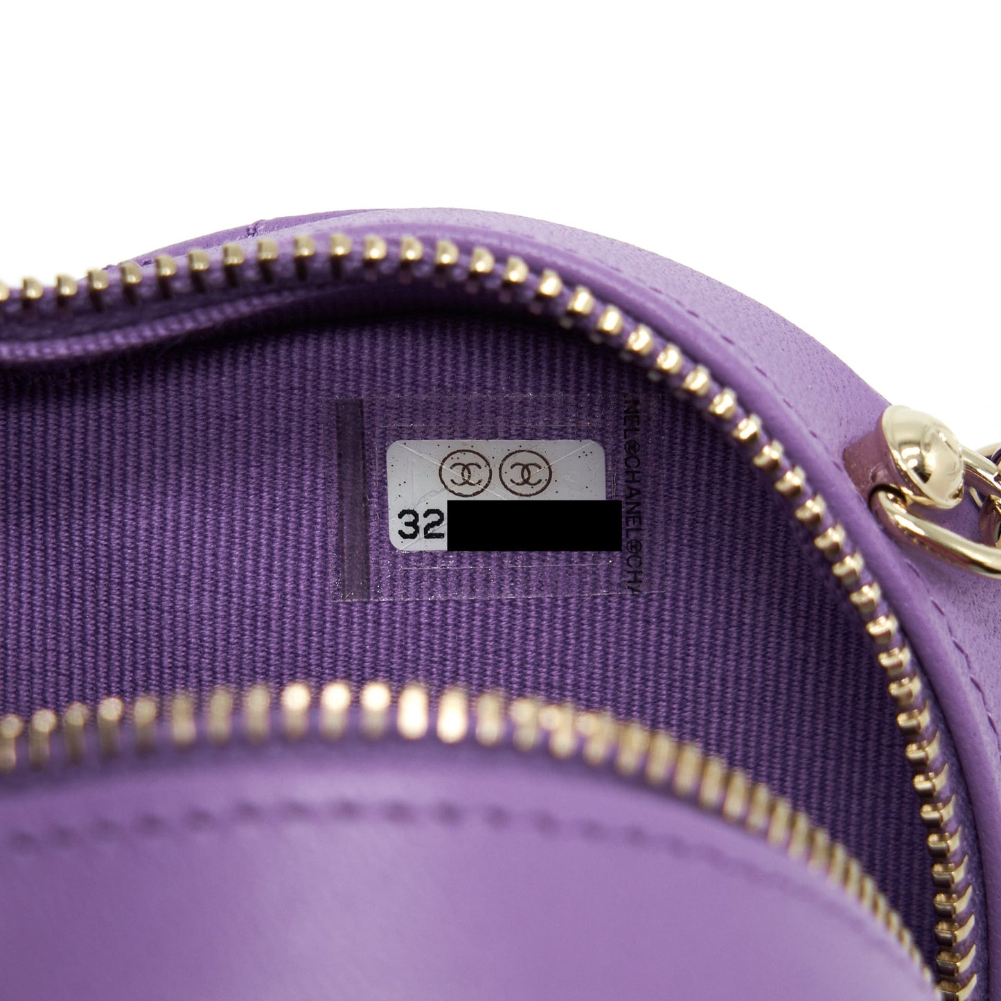 Chanel 22S Small Heart Bag Lambskin Purple L