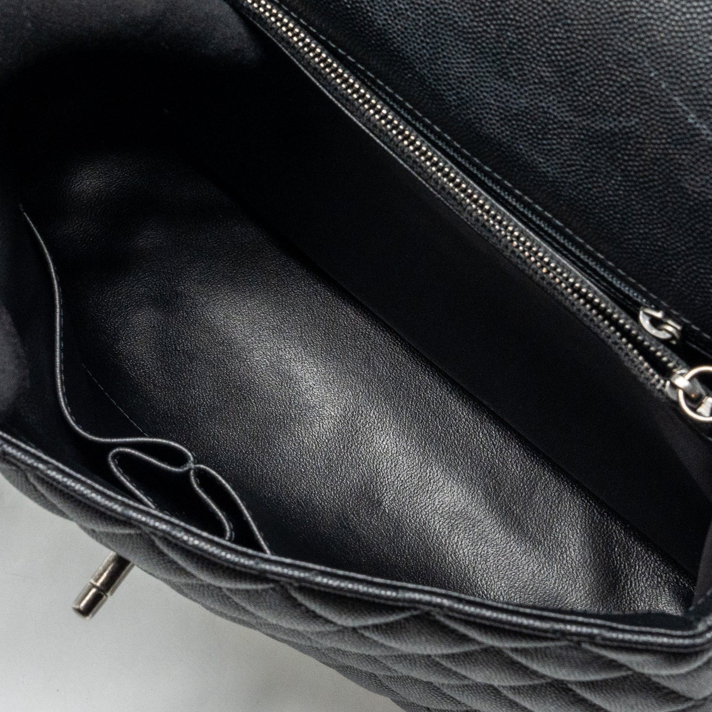 Chanel Large Coco Handle Caviar Black Ruthenium Hardware