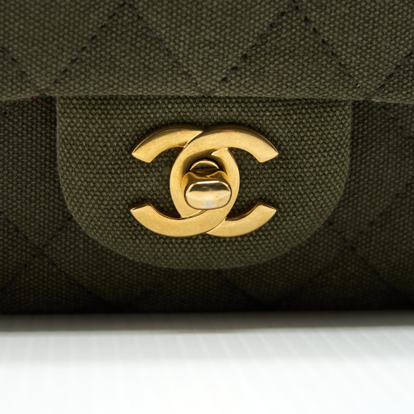 Chanel Cuba Charms classic double flap Bag canvas Green