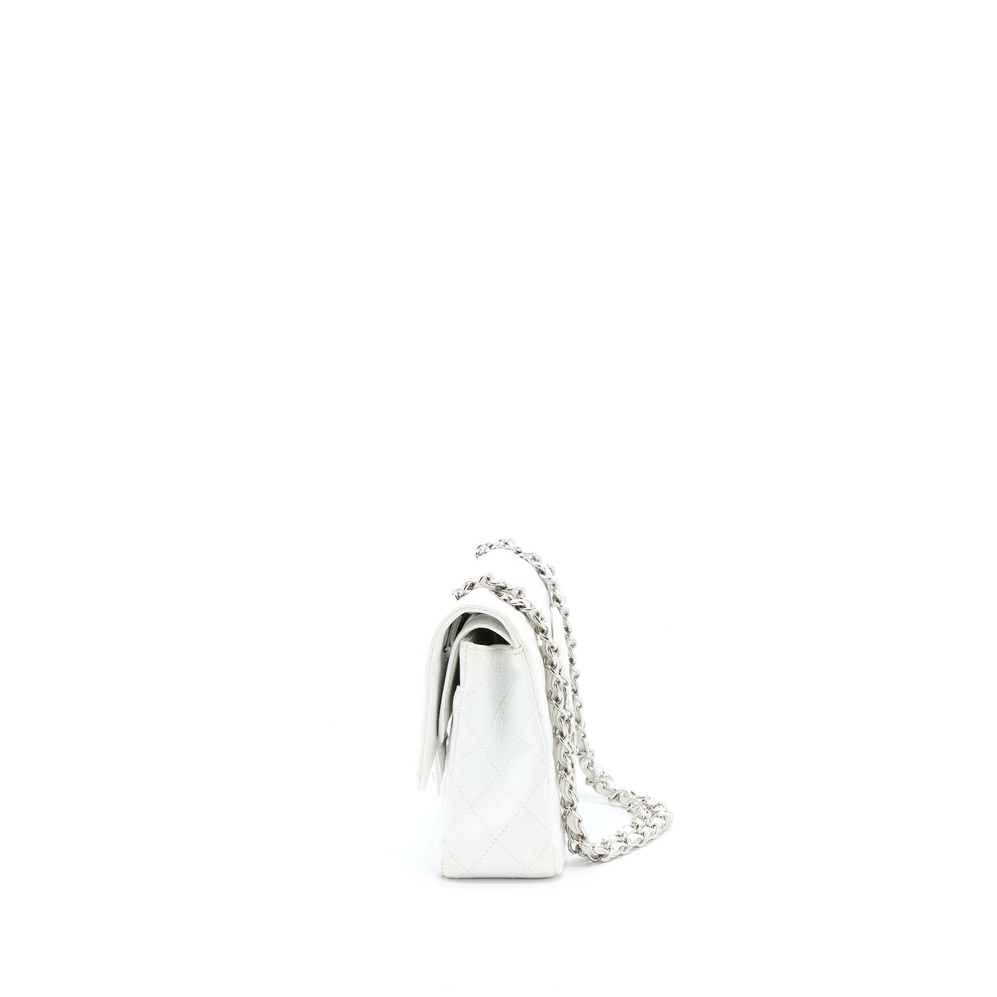 Chanel Medium Classic Flap Caviar White