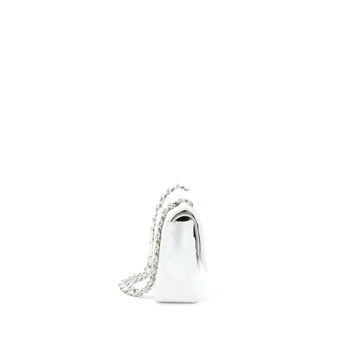 Chanel Medium Classic Flap Caviar White